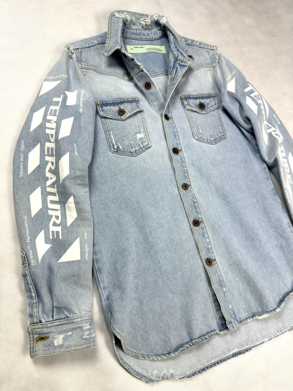 Off-White Off-White Temperature 2018 denim shirt jacket S Size US S / EU 44-46 / 1 - 3 Thumbnail