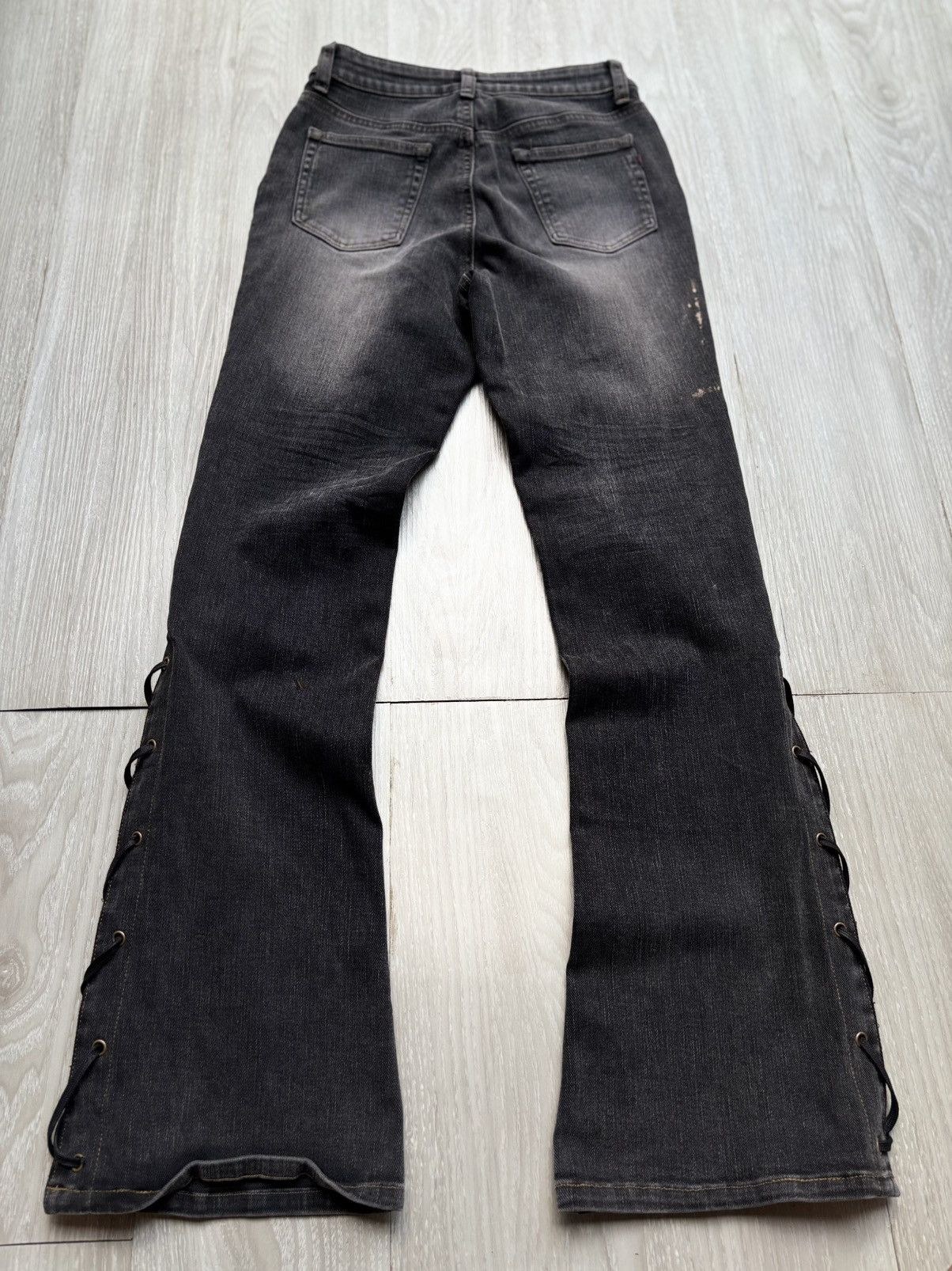 Japanese Brand SWEET CAMEL Phyton lace up flare jeans Size US 26 / EU 42 - 4 Thumbnail