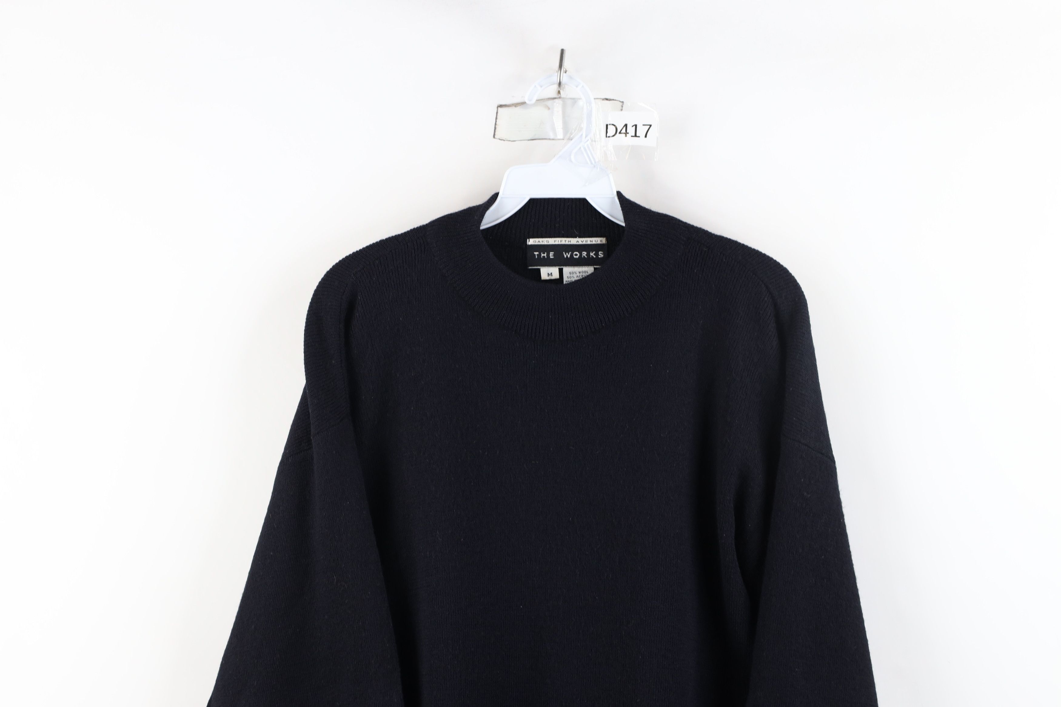 Vintage Vintage 90s Streetwear Wool Blend Knit Mock Neck Sweater Size US M / EU 48-50 / 2 - 2 Thumbnail