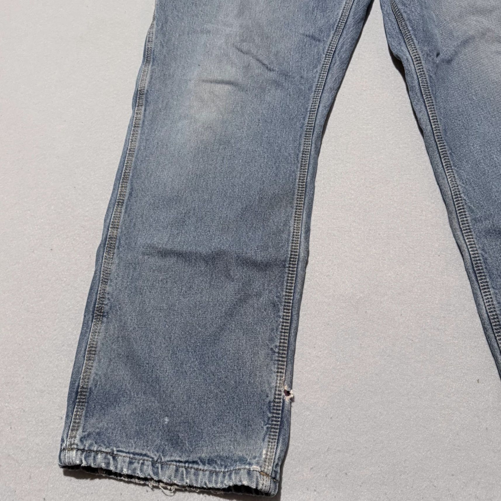 Denime Berne Jeans Blue Denim Flannel Lined Carpenter 40x34 - Distressed Workwear Shirts? Size US 36 / EU 52 - 6 Thumbnail