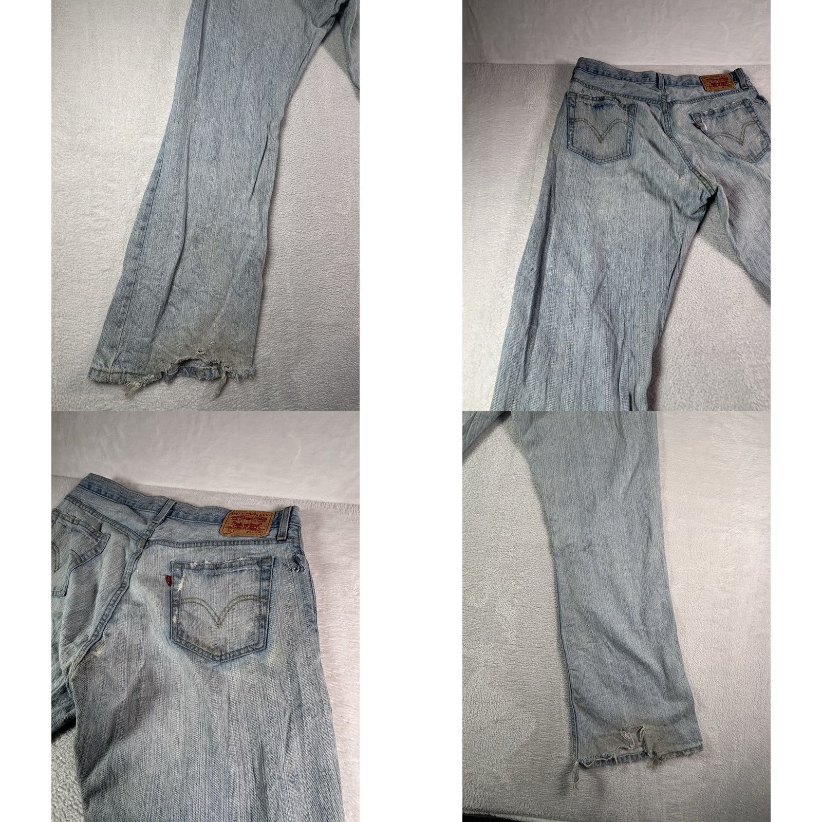Levi's VINTAGE Levi's 527 Jeans Mens Low Boot Cut 34x30 Light Blue Wash Workwear Denim 5-Pocket Pockets 90s USA Cowboy Men Jeans Cap/Logo Zipper Button Size US 34 / EU 50 - 9 Thumbnail