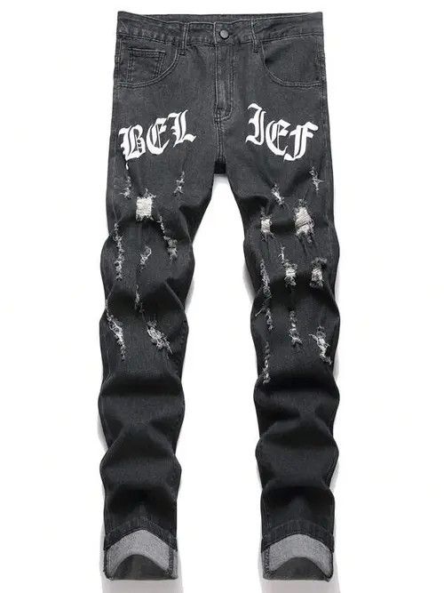 Jean Skinny ripped DRILL TRAP DRIP jeans Size US 36 / EU 52 - 1 Thumbnail