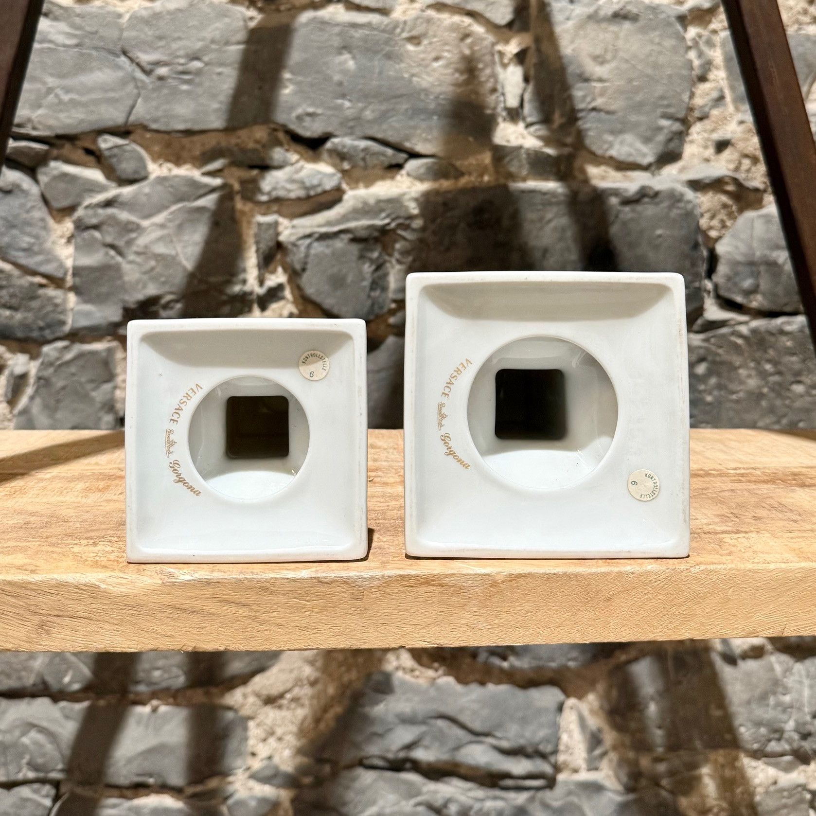 Versace Versace Meets Rosenthal 2 Gorgona Porcelain Candle Holders Size ONE SIZE - 9 Thumbnail
