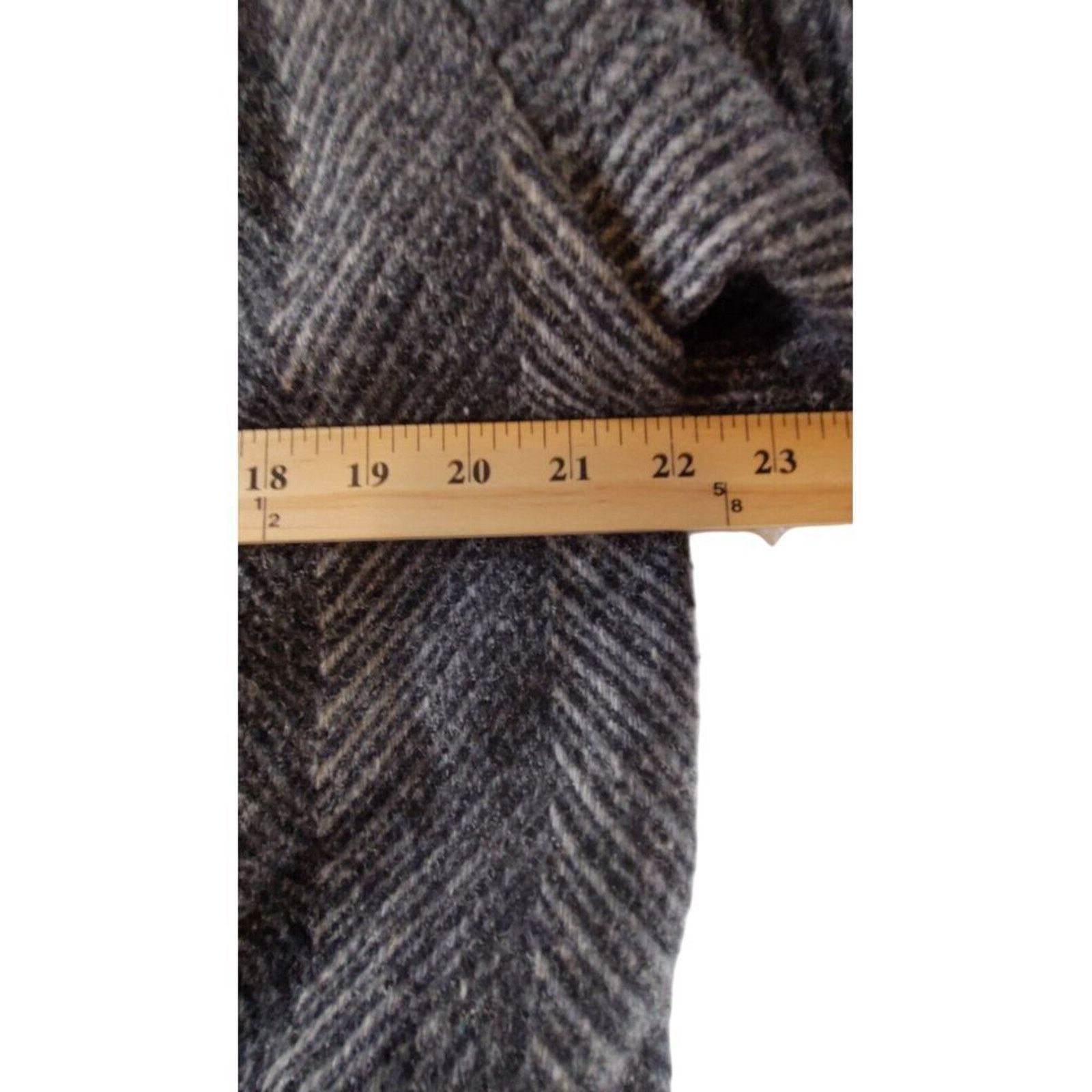 & Other Stories VTG NY Girl Union USA Gray Herringbone Wool Blend Jacket 10 Size L / US 10 / IT 46 - 5 Thumbnail