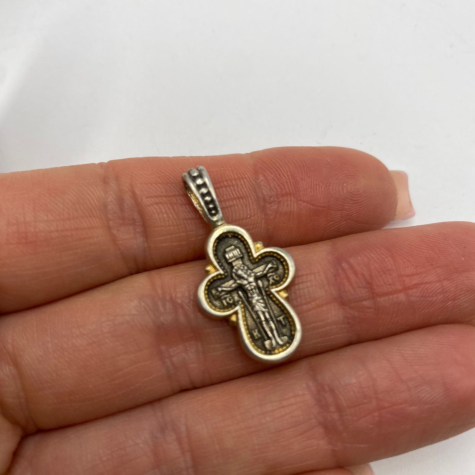Vintage Vintage Orthodox Double-Sided Pendant - 925 Sterling Silver Size ONE SIZE - 2 Thumbnail