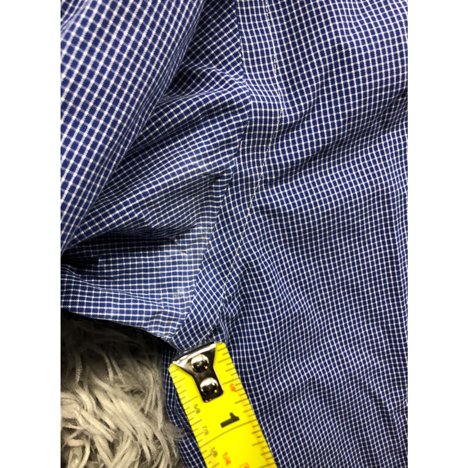 Vintage Kirkland Signature Non-Iron Shirt 15.5 Mens Long Sleeve Button Down Collar Blue Check NC Size US L / EU 52-54 / 3 - 7 Thumbnail