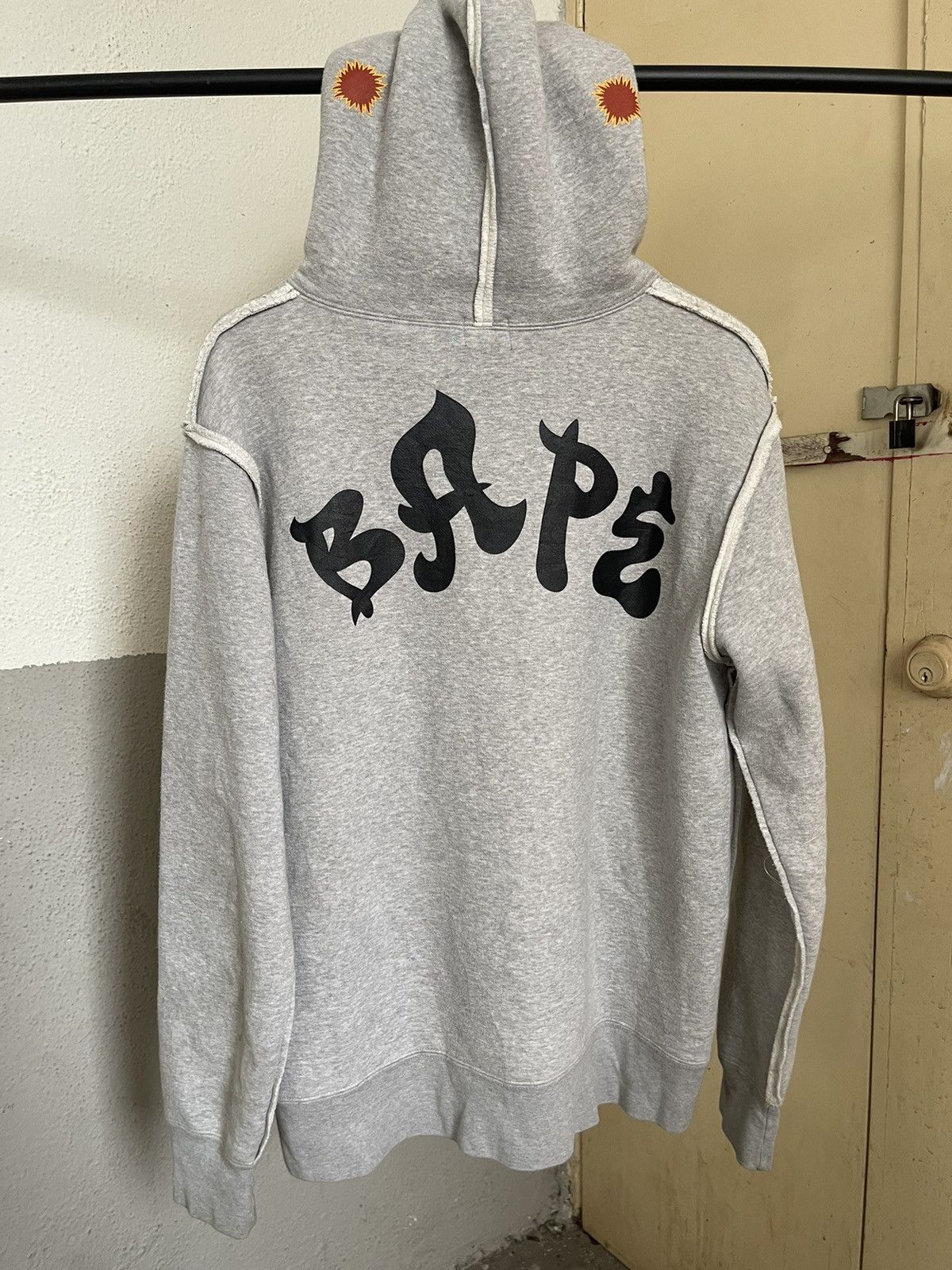Bape Bape Sun Flame Contrast Stitch Hoodie A Bathing Ape Size US XL / EU 56 / 4 - 2 Thumbnail