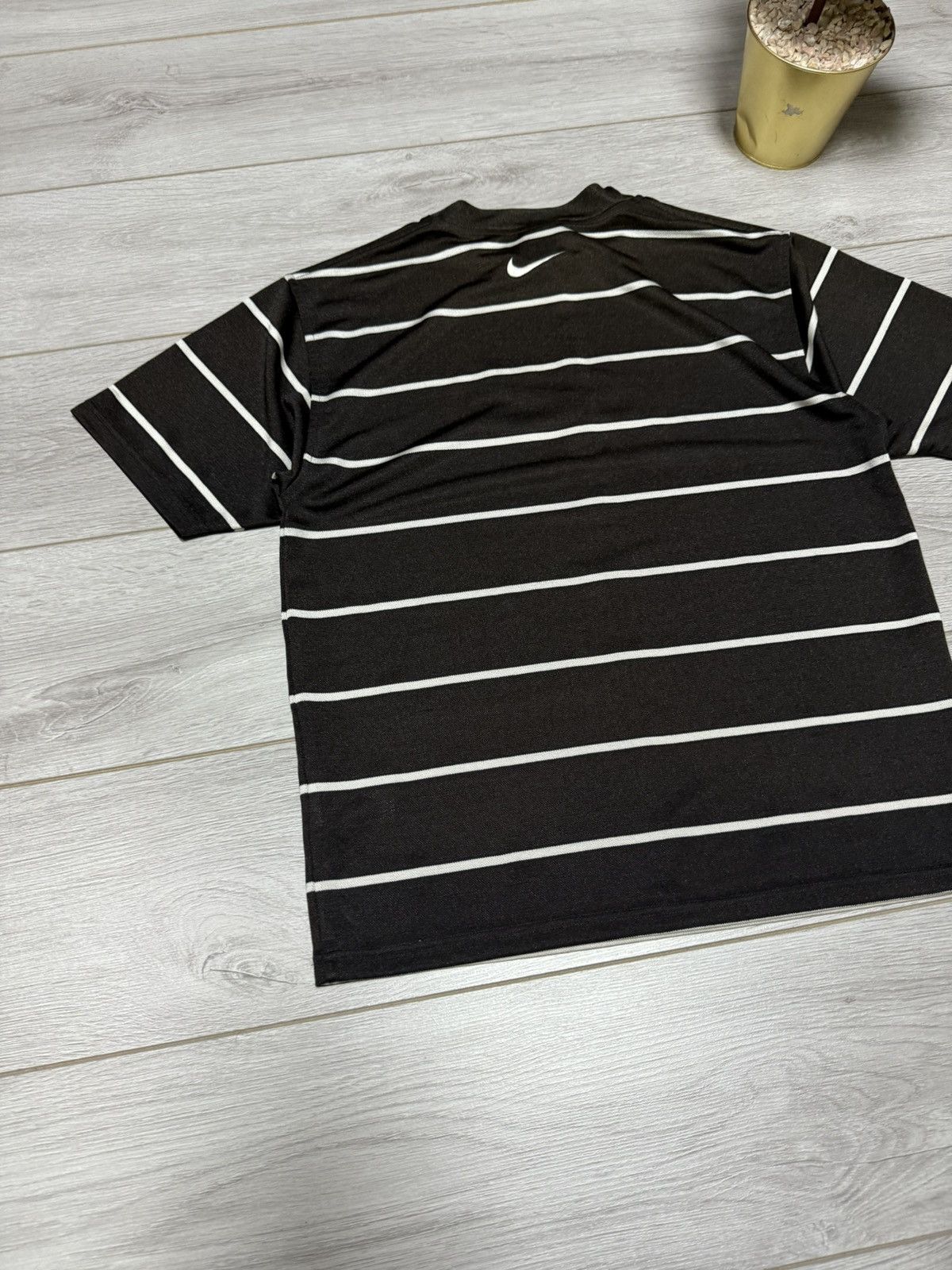Nike Nike vintage striped 90s vintage big swoosh tee shirt Size US S / EU 44-46 / 1 - 7 Thumbnail