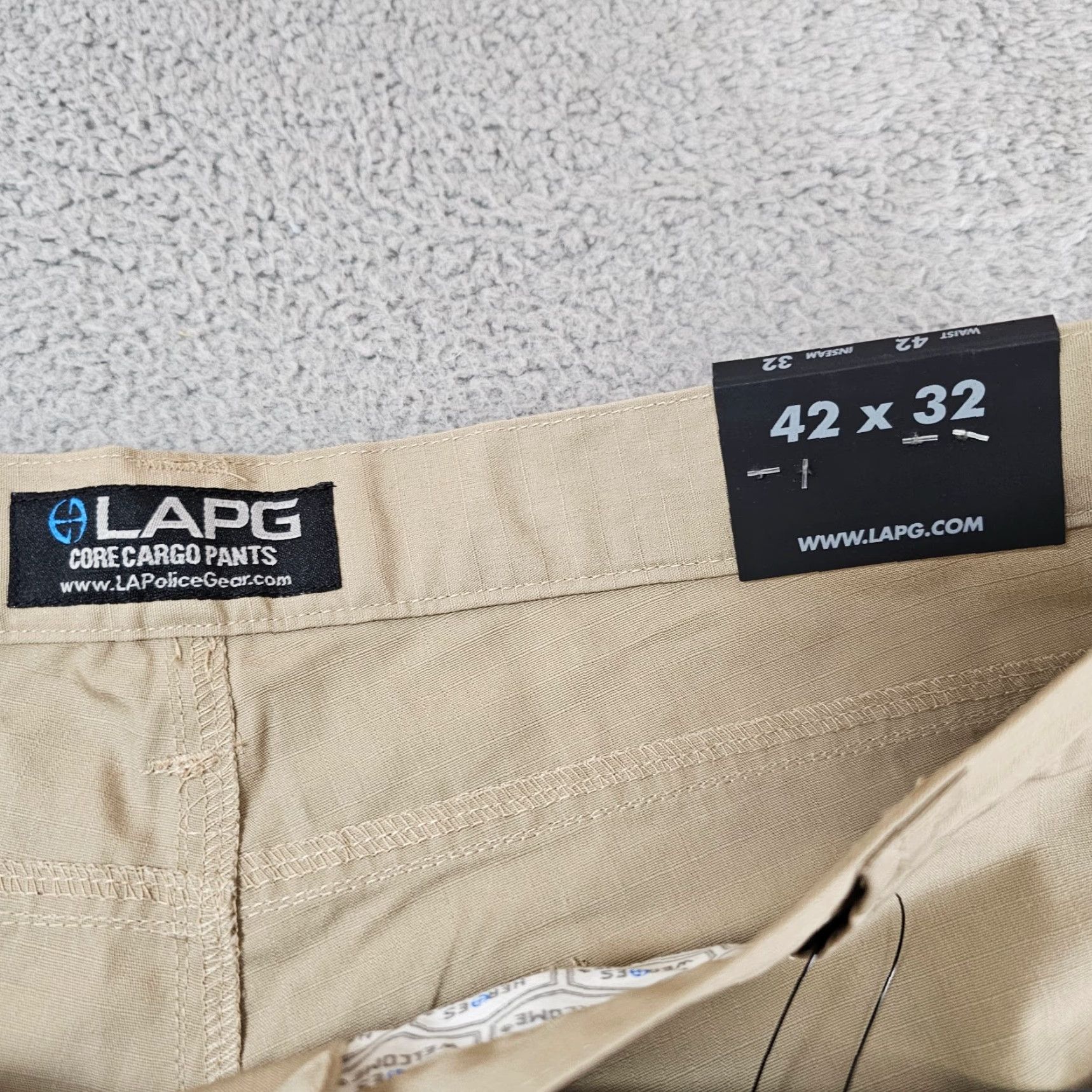 Vintage LA Police Gear Core Cargo Pant Tactical Mens 42x32 Khaki Ripstop BTP9001 Pants Size US 42 / EU 58 - 2 Thumbnail