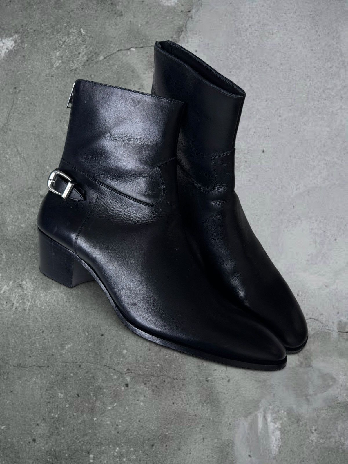 Celine × Hedi Slimane SOLD-SS19 Silver Jacno 60mm Boots 41 | Grailed