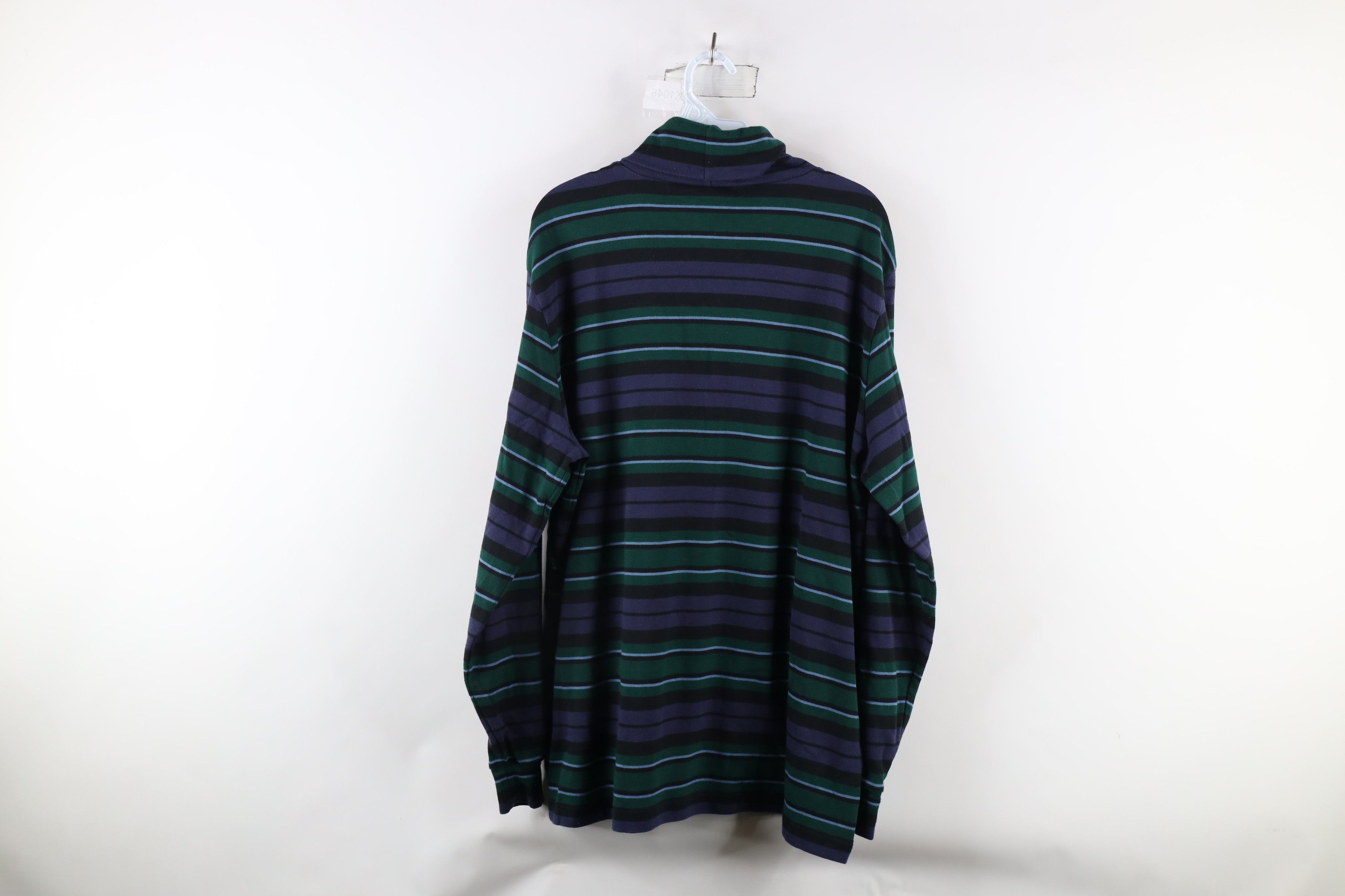 Lands' End × Vintage Vintage 90s Lands End Block Long Sleeve Turtleneck T-Shirt Size US XL / EU 56 / 4 - 6 Thumbnail