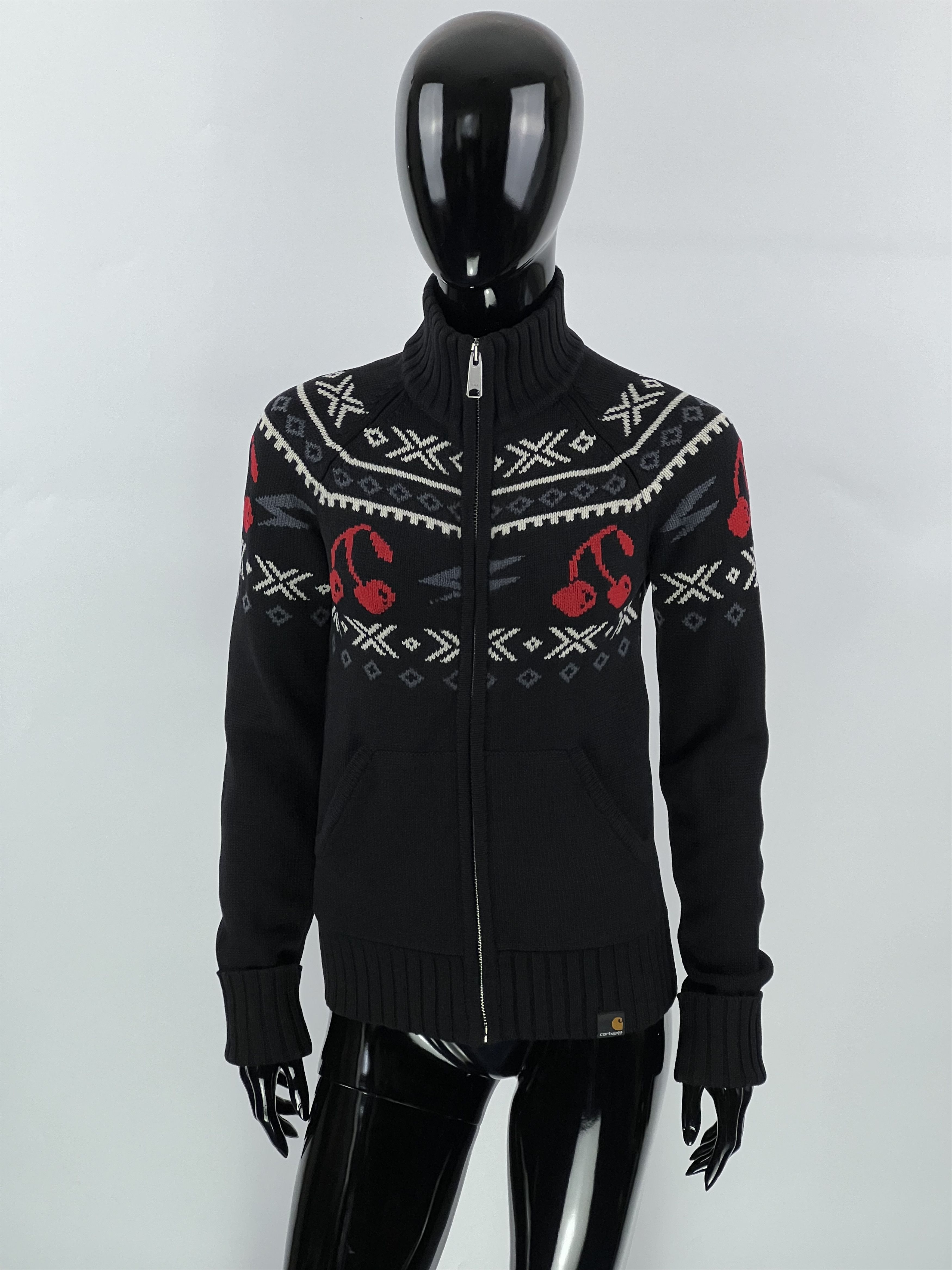 Carhartt Carhartt Cherry Full Zip 100% Wool Jacket Sweater Aztec Size XS / US 0-2 / IT 36-38 - 1 Thumbnail