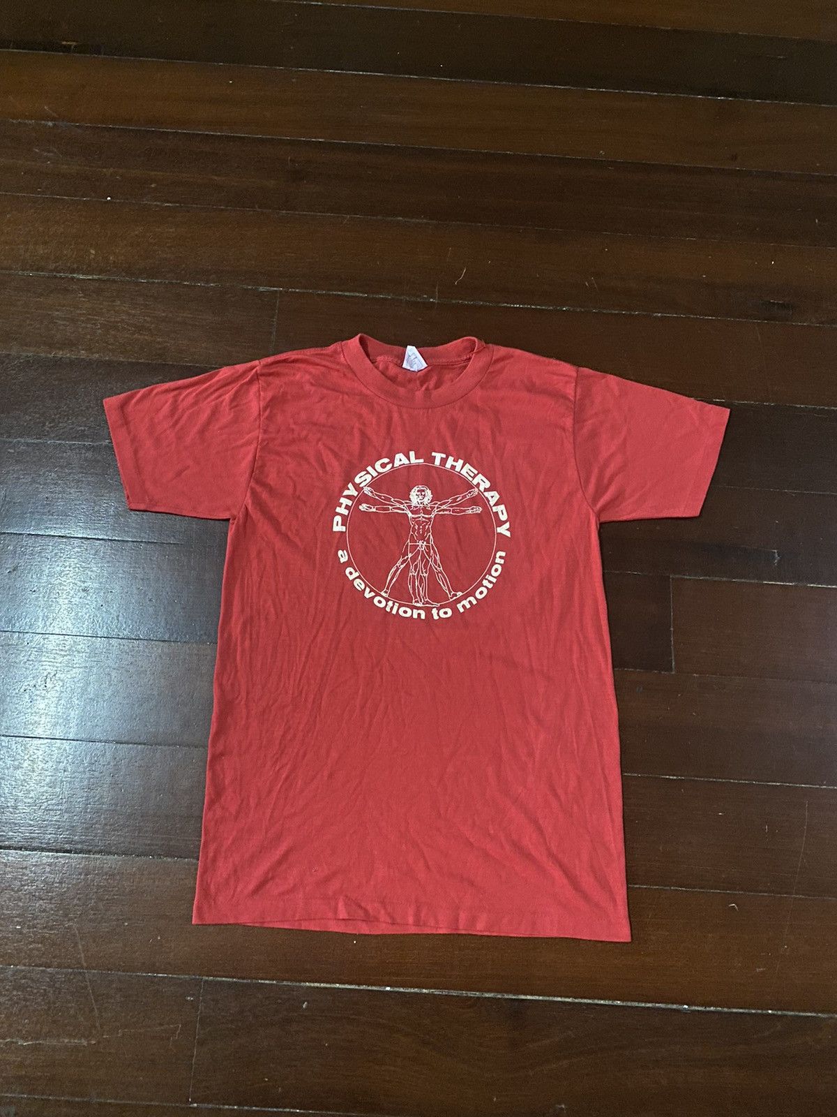 image of Band Tees x Vintage Fire Vintage 80's Physical Therapy Fifty Fifty in Red, Men's (Size Large)