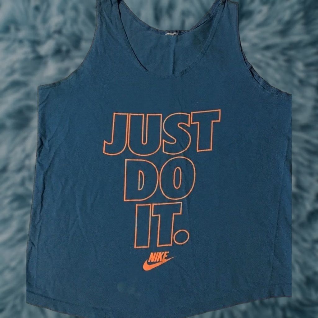 Nike Nike Tank Top S M USA Swoosh 80s 90s Vintage Grunge Hip Hop Just Do It Blue Sleeveless T-Shirt Men Size US S / EU 44-46 / 1 - 1 Thumbnail