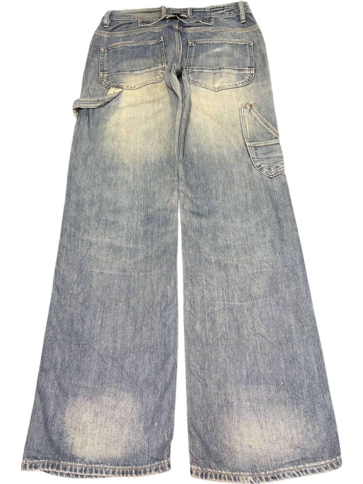 Marithe + Francois Girbaud Vintage Japanese Brand Buckle Back Carpenter Baggy Jeans Size 28" / US 6 / IT 42 - 2 Thumbnail