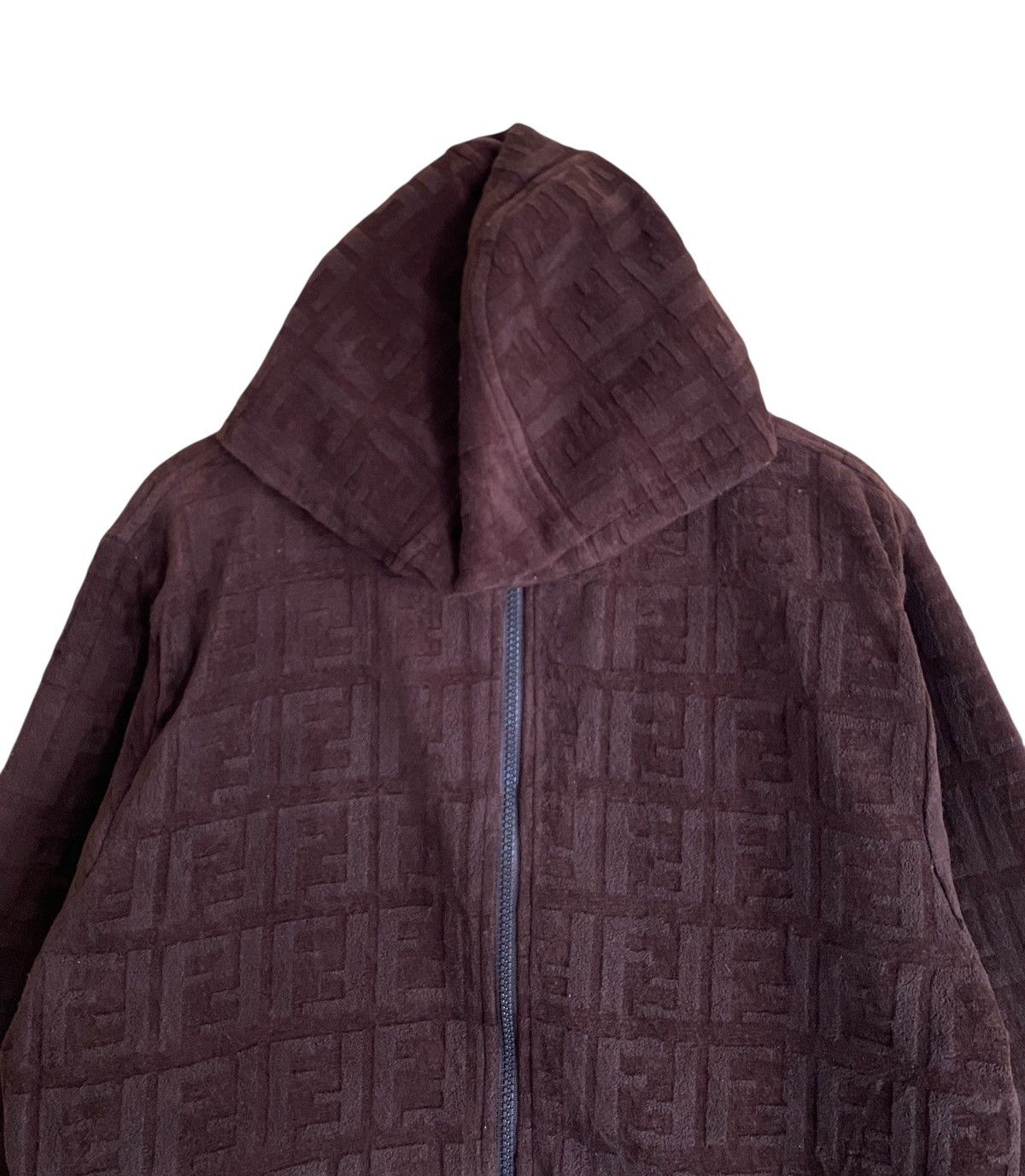 Fendi Very Rare Design Vintage Brand Fendi Reversible Hoodie 1990s Size US L / EU 52-54 / 3 - 8 Thumbnail