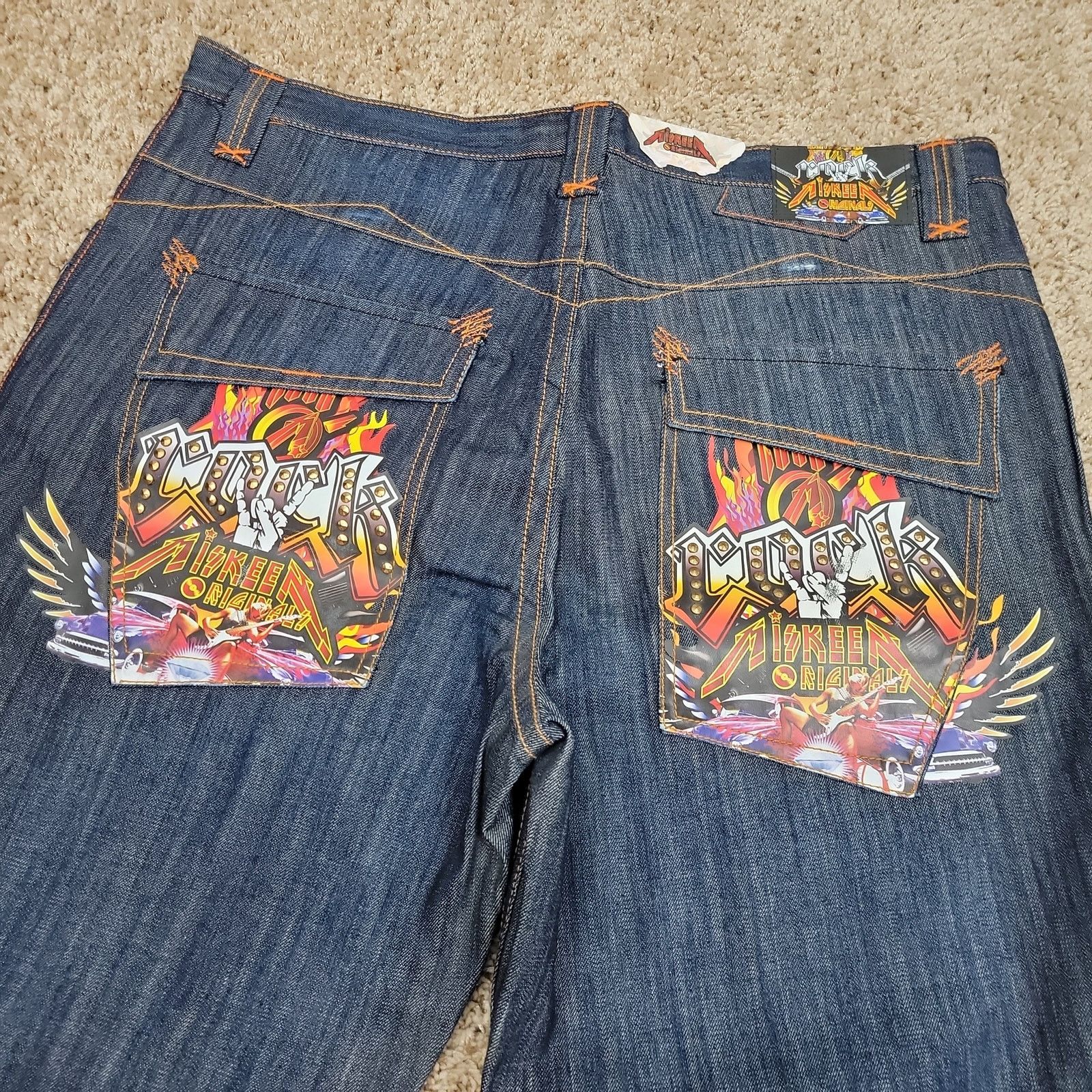 Vintage Vintage Miskeen Baggy Jeans 42x32 Rock Roll Skater Rap Y2K Size US 42 / EU 58 - 2 Thumbnail