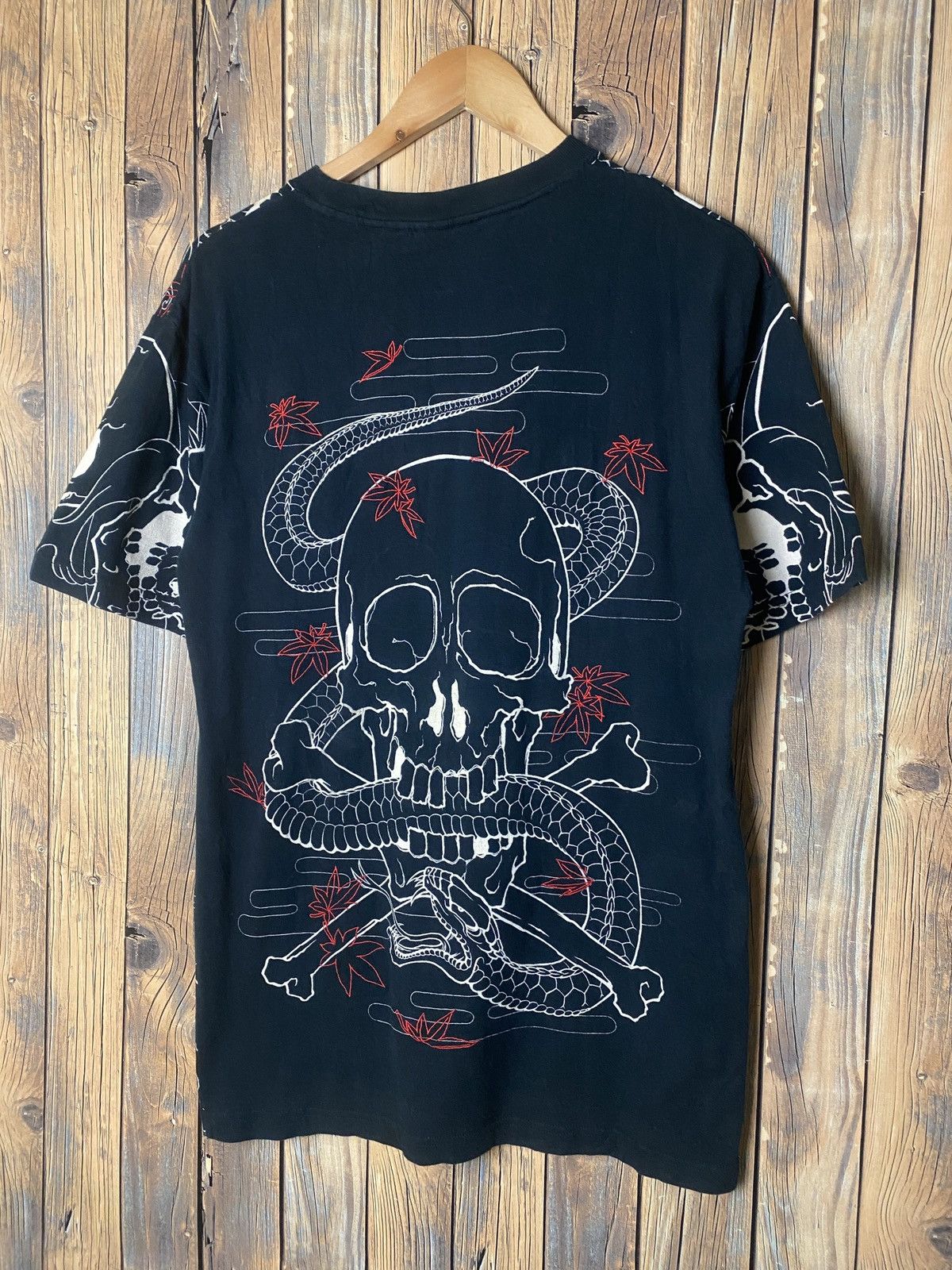 Vintage Vintage Sukajan skull tshirt Size US M / EU 48-50 / 2 - 2 Thumbnail