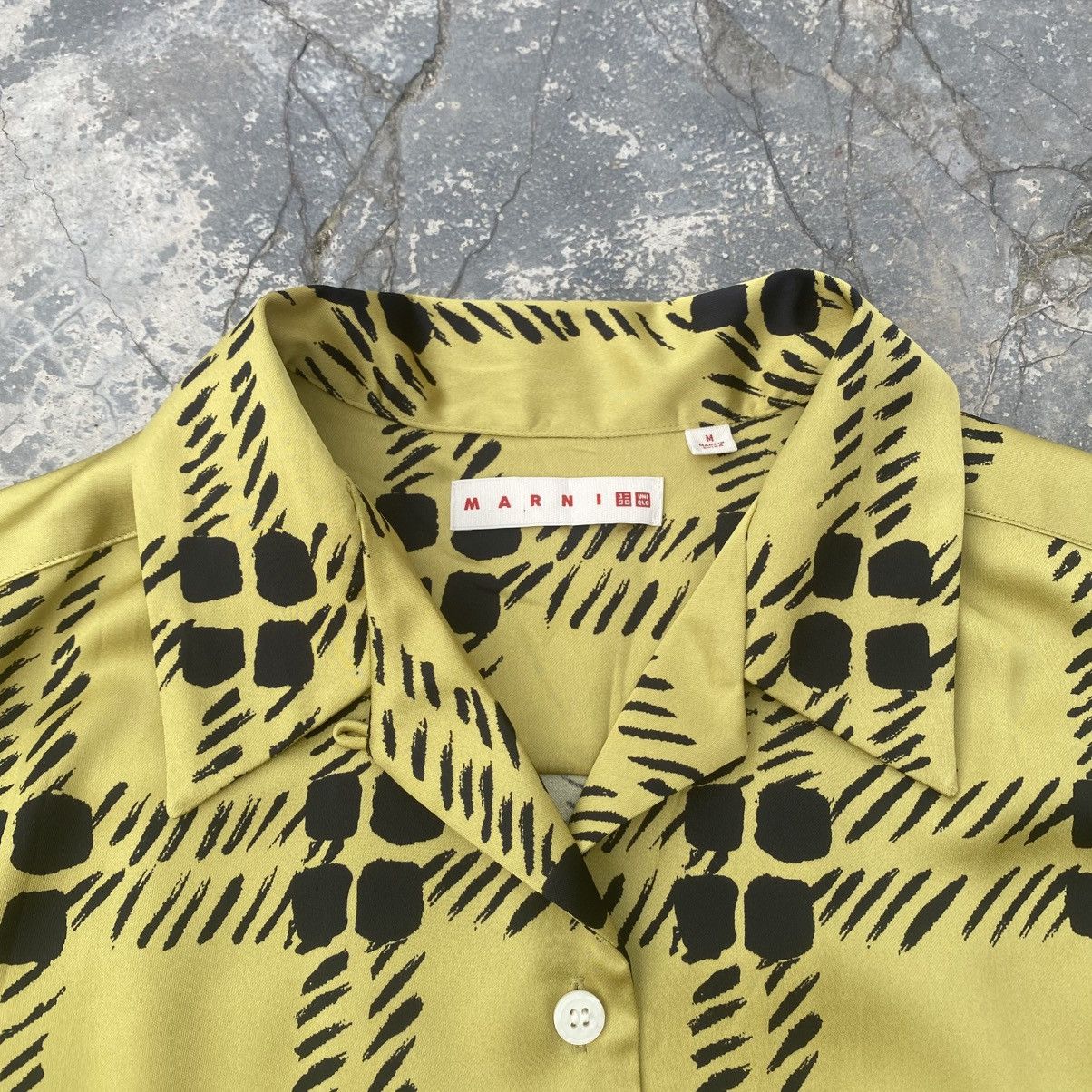 Marni Marni Gold Rayon Shirt Boxy Size US M / EU 48-50 / 2 - 2 Thumbnail
