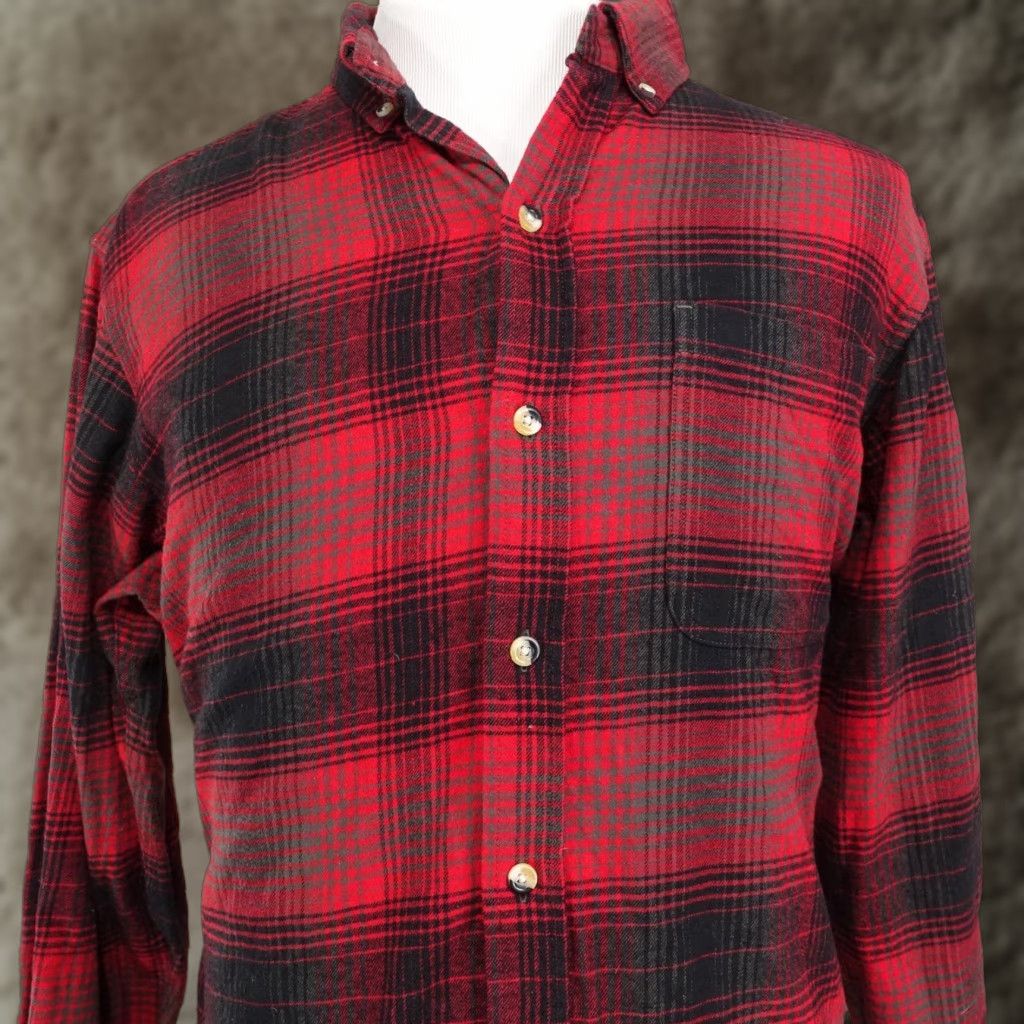 Vintage VINTAGE Hobbs Creek Shirt Mens Large Flannel Button-Down Long Sleeve Plaid Cotton Outdoors Workwear Size US L / EU 52-54 / 3 - 1 Thumbnail