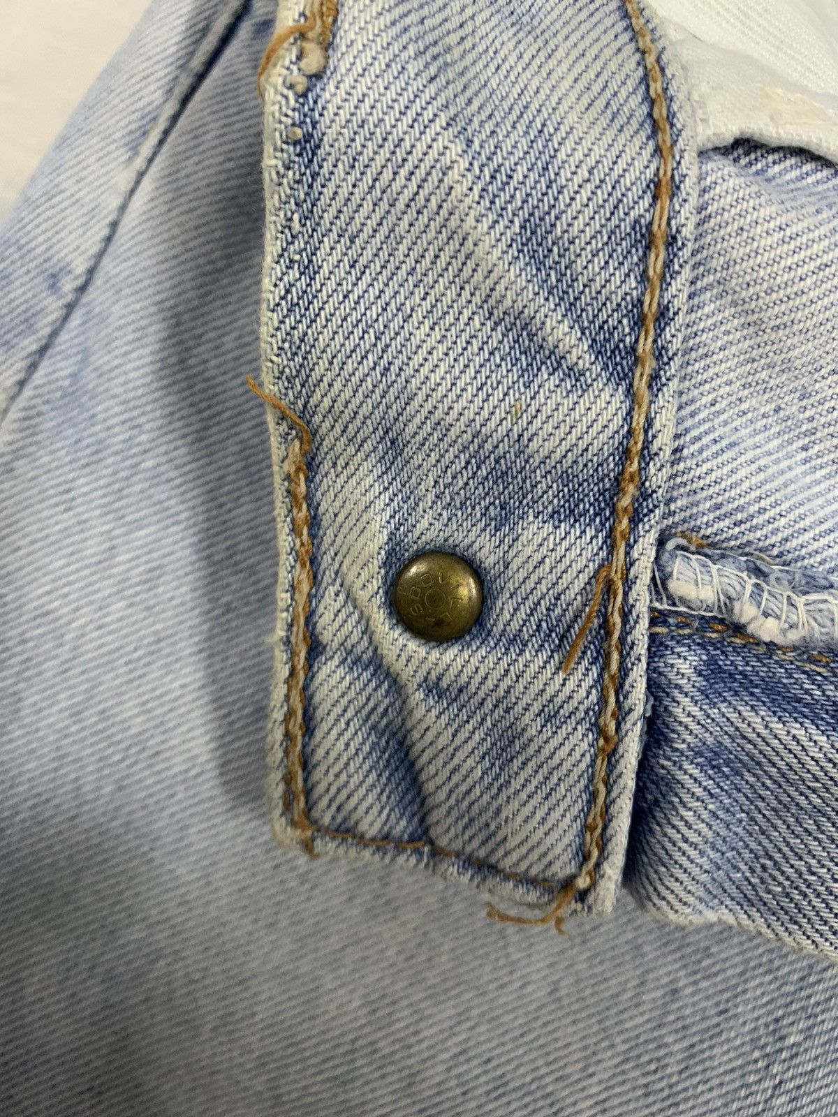 Big John Vintage 90s Big John Dirt Blue Washed Flare Distressed Jeans Size US 29 - 5 Thumbnail
