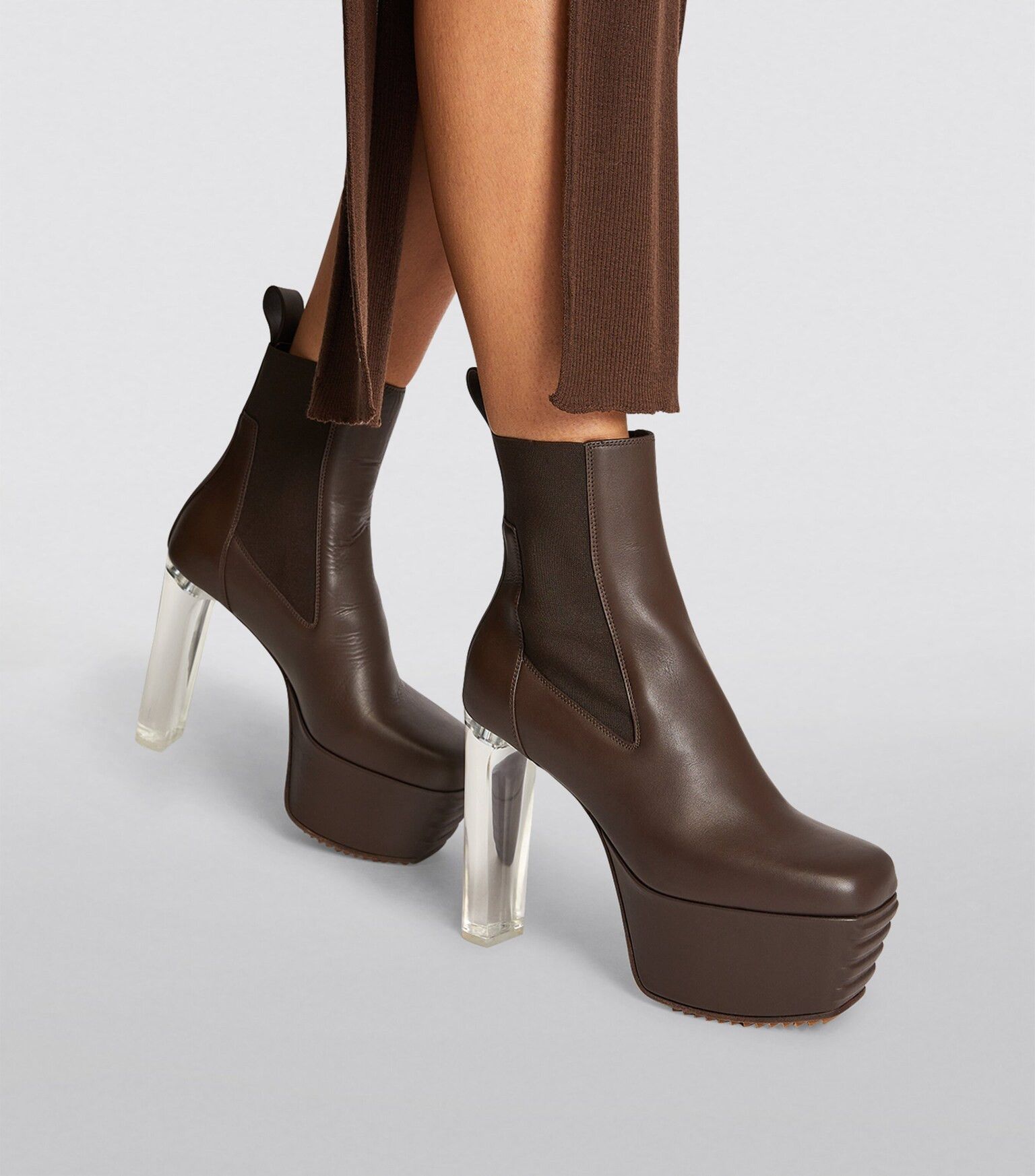 Rick Owens o1y0126 Ankle Boots in Chocolate Brown Size US 6 / IT 36 - 4 Thumbnail
