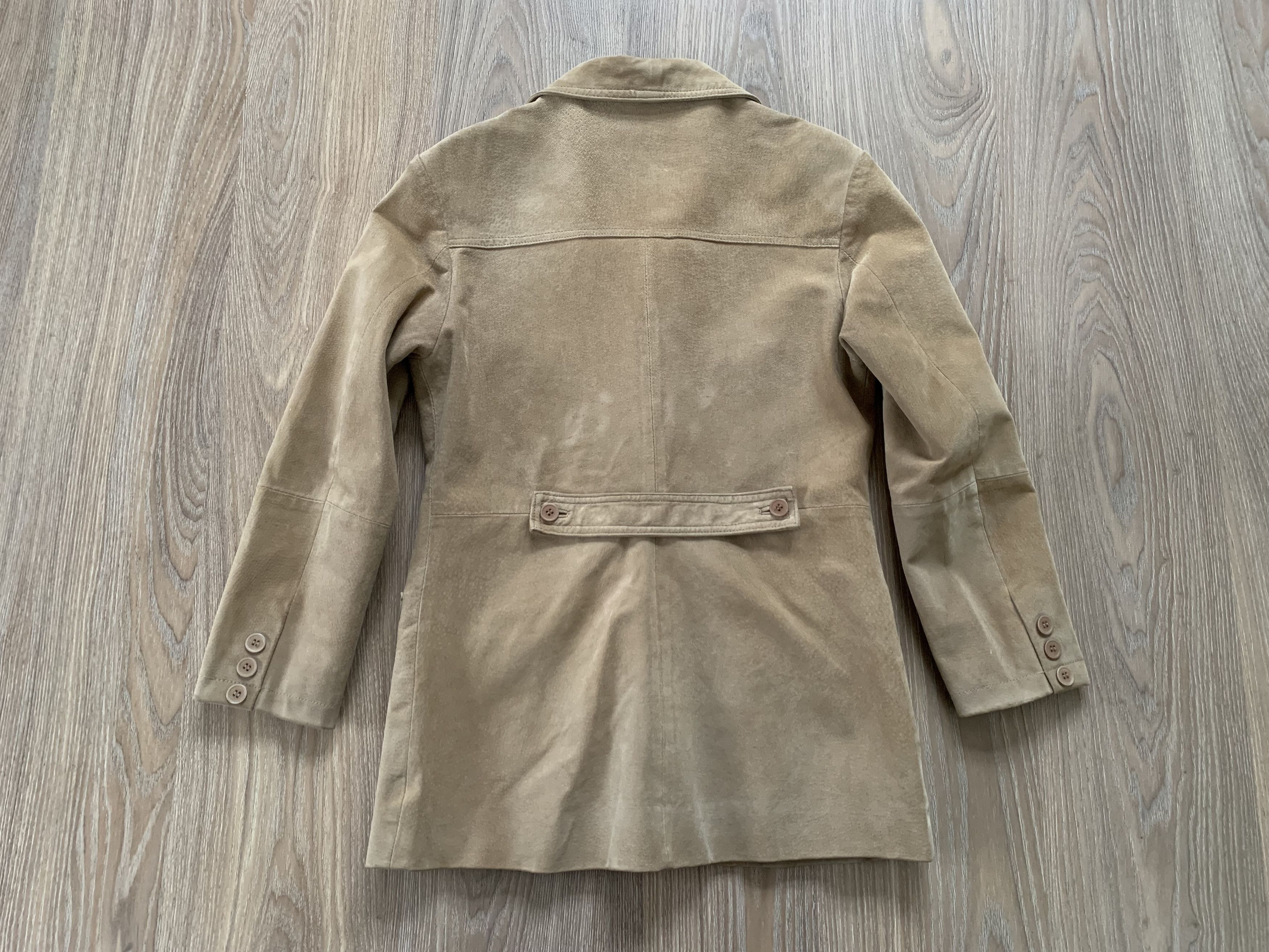 Other Womens Beige Vero Moda Suede Leather Coat Jacket Size S / US 4 / IT 40 - 4 Thumbnail