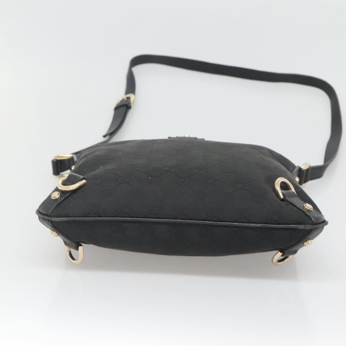 Gucci GUCCI GG Canvas Abbey Shoulder Bag Black Gold Size ONE SIZE - 9 Thumbnail