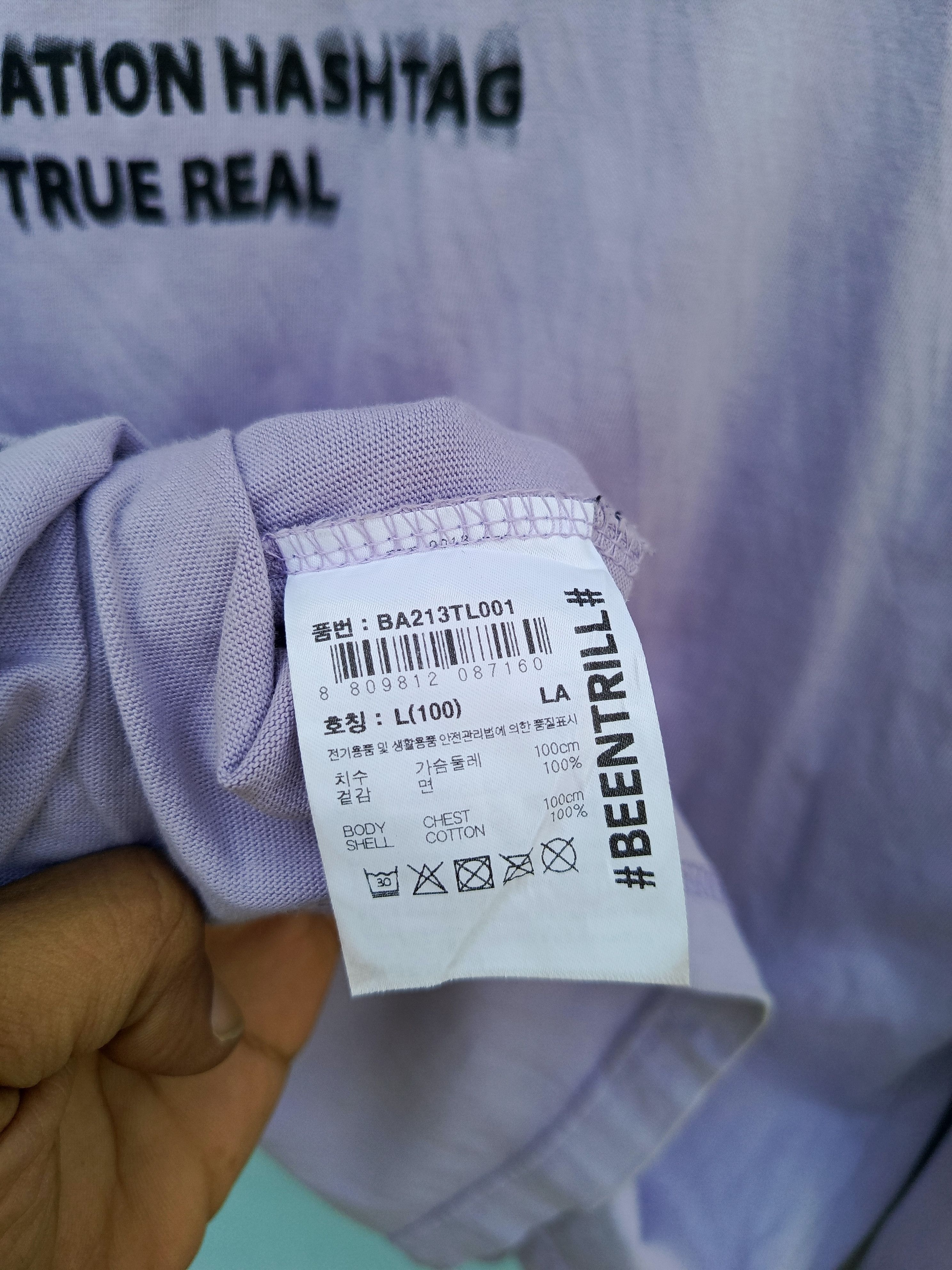 Other BEENTRILL Generation Hashtag L/S Tee – Lavender, #BEENTRILL# Size US L / EU 52-54 / 3 - 11 Thumbnail