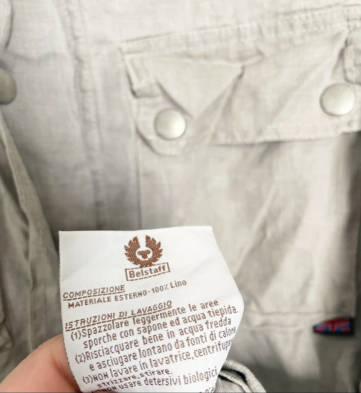 Belstaff × Vintage Belstaff grey linen jacket Size US M / EU 48-50 / 2 - 8 Thumbnail