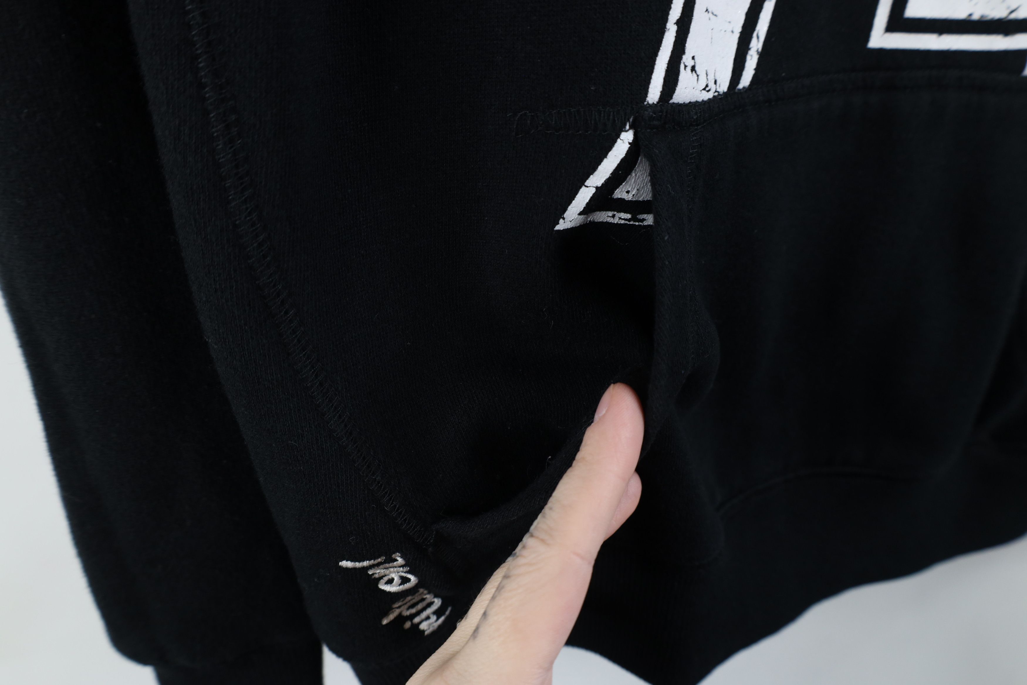 Fox Racing × Vintage Vintage Fox Racing Faded Spell Out Big Logo Sweatshirt Black Size S / US 4 / IT 40 - 6 Thumbnail