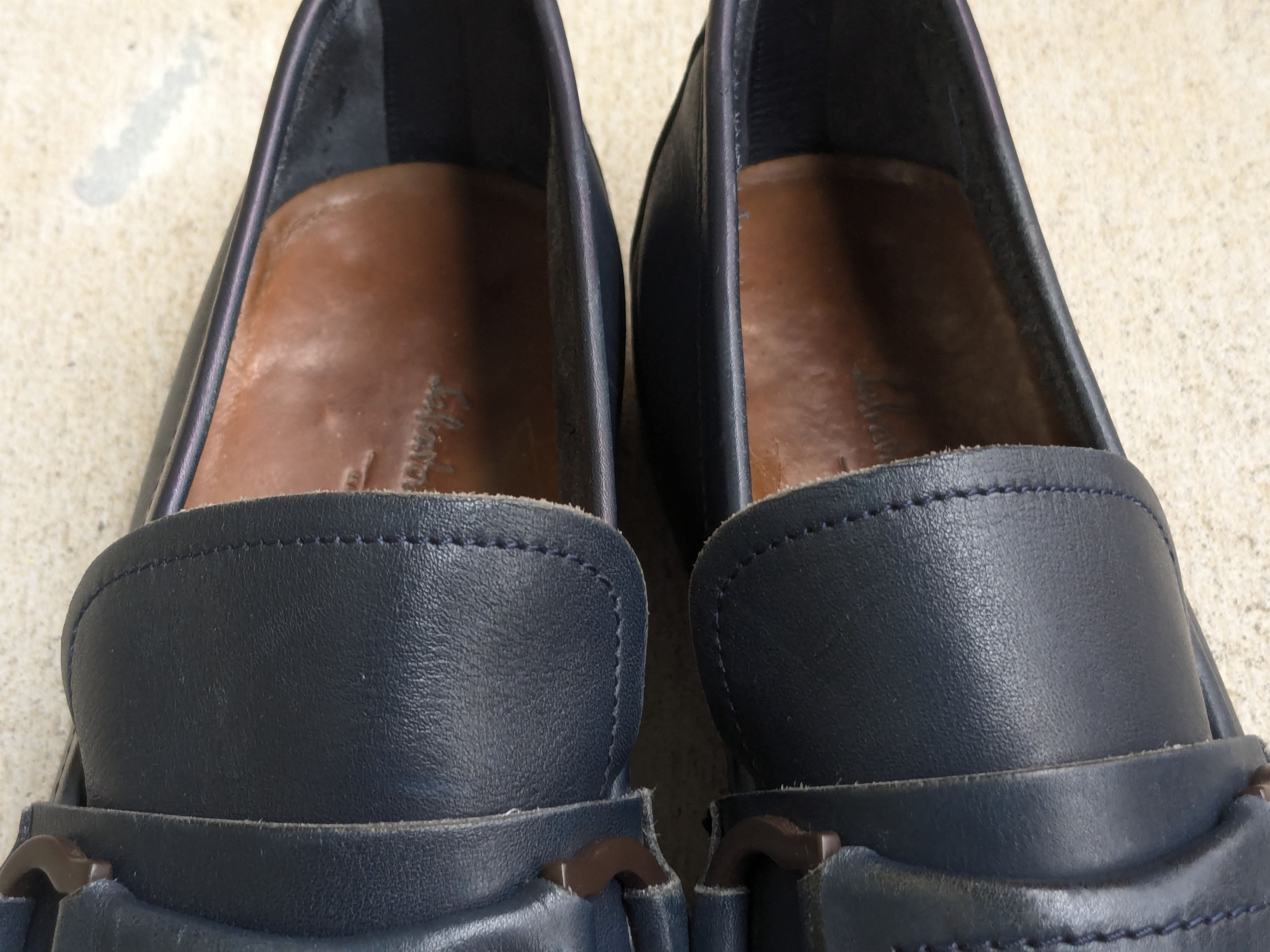 Salvatore Ferragamo Salvatore Ferragamo Loafers Navy Blue Leather 8.5 Size US 8.5 / EU 41-42 - 6 Thumbnail