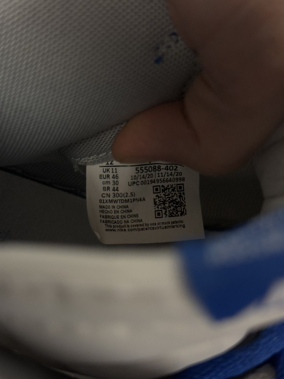 Jordan Brand × Nike Jordan 1 Hyper Royal Blue Size 12 W/ BOX (555088-402) Size US 12 / EU 45 - 15 Thumbnail