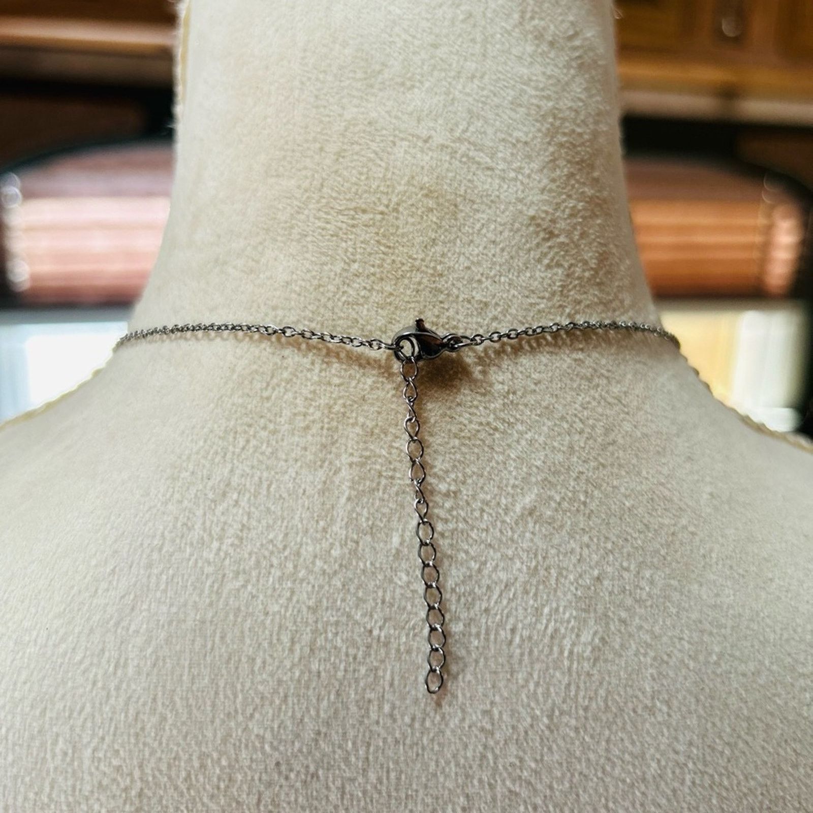 Vintage Vintage square cut cz stone stainless steel chain necklace Size ONE SIZE - 5 Thumbnail