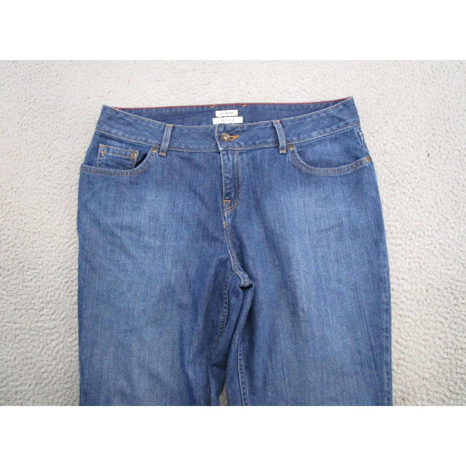 Vintage LL Bean Favorite Fit Straight Jeans 12 Petite Women's 275428 Blue 32x27 Size 34" / US 12 / IT 48 - 3 Thumbnail