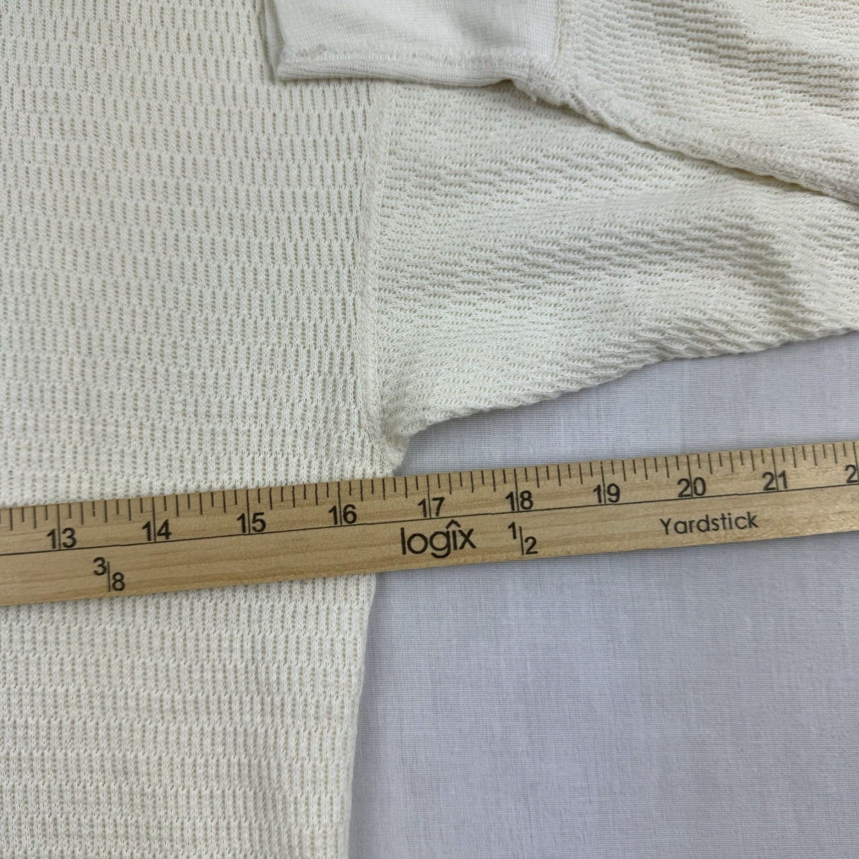 Sears VINTAGE Sears 1970s Thermal Long Sleeve T-Shirt Adult Large White Grunge Mens Size US L / EU 52-54 / 3 - 7 Thumbnail
