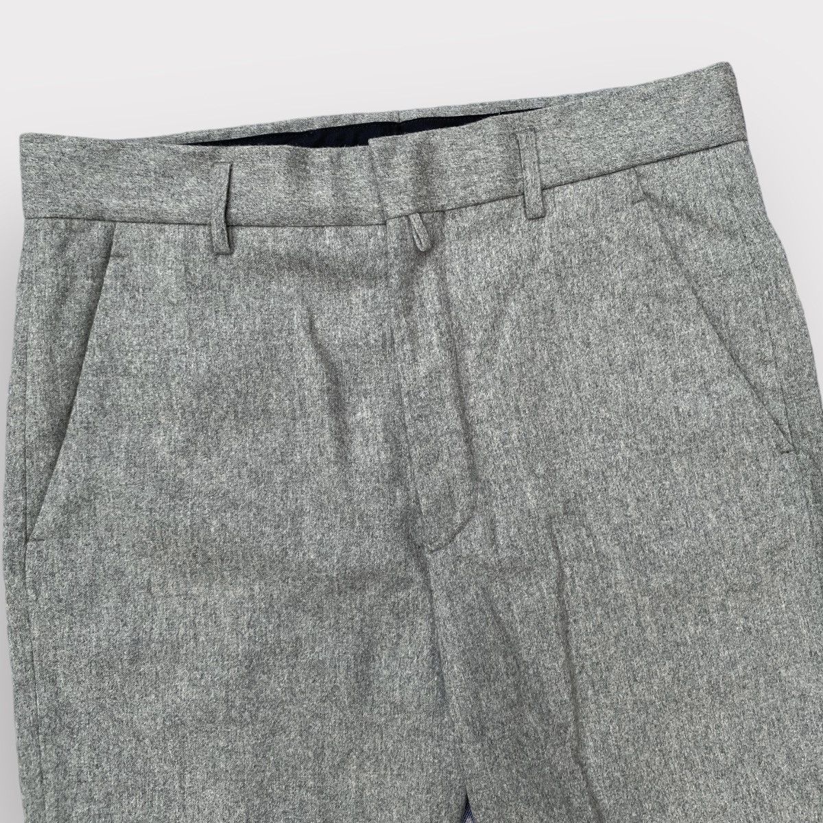 Haider Ackermann Laine Wool Grey Cropped Pants Size US 32 / EU 48 - 1 Thumbnail
