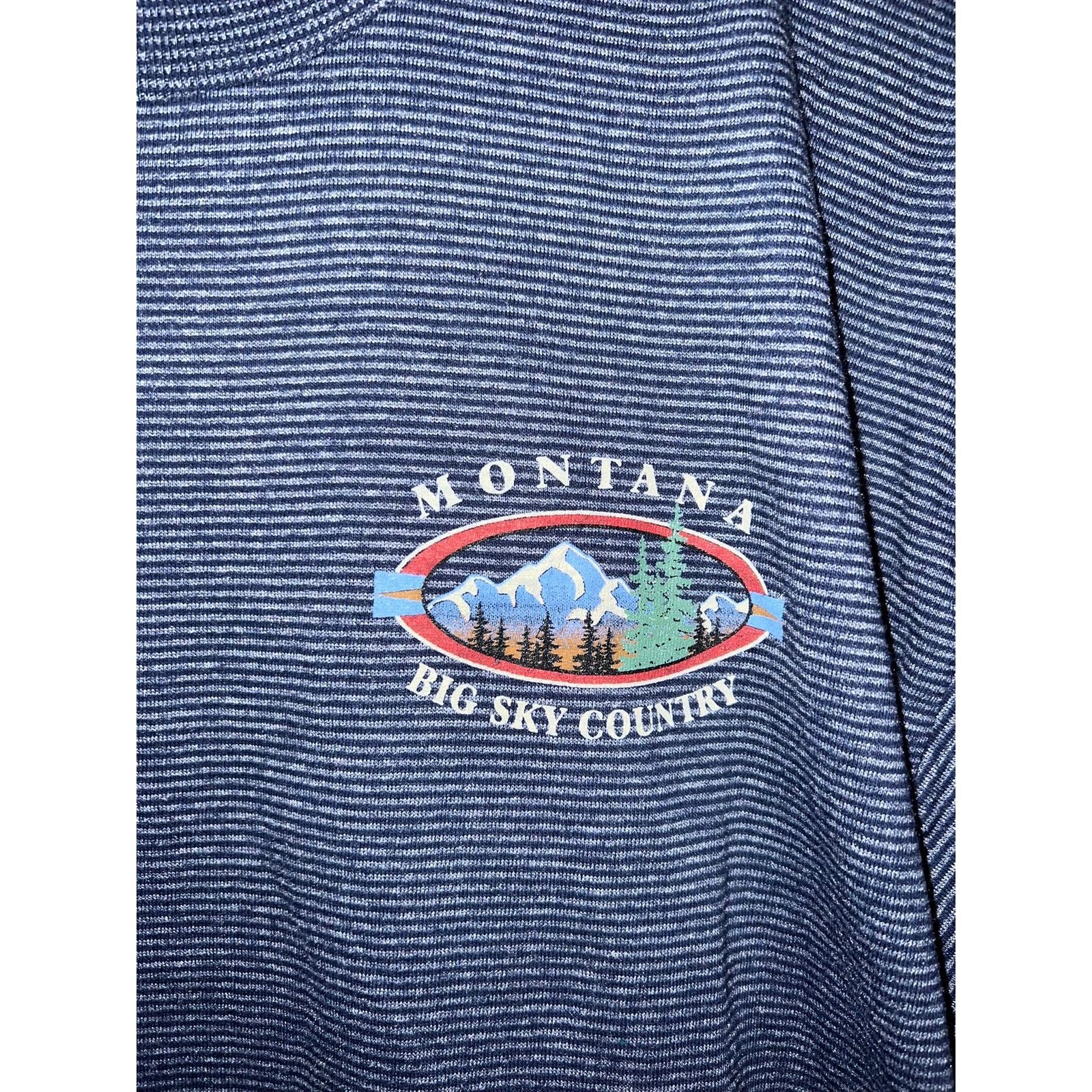 Vintage Vintage Montana Shirt Big Sky Country MT Blue Tee VTG Large Size US L / EU 52-54 / 3 - 3 Thumbnail