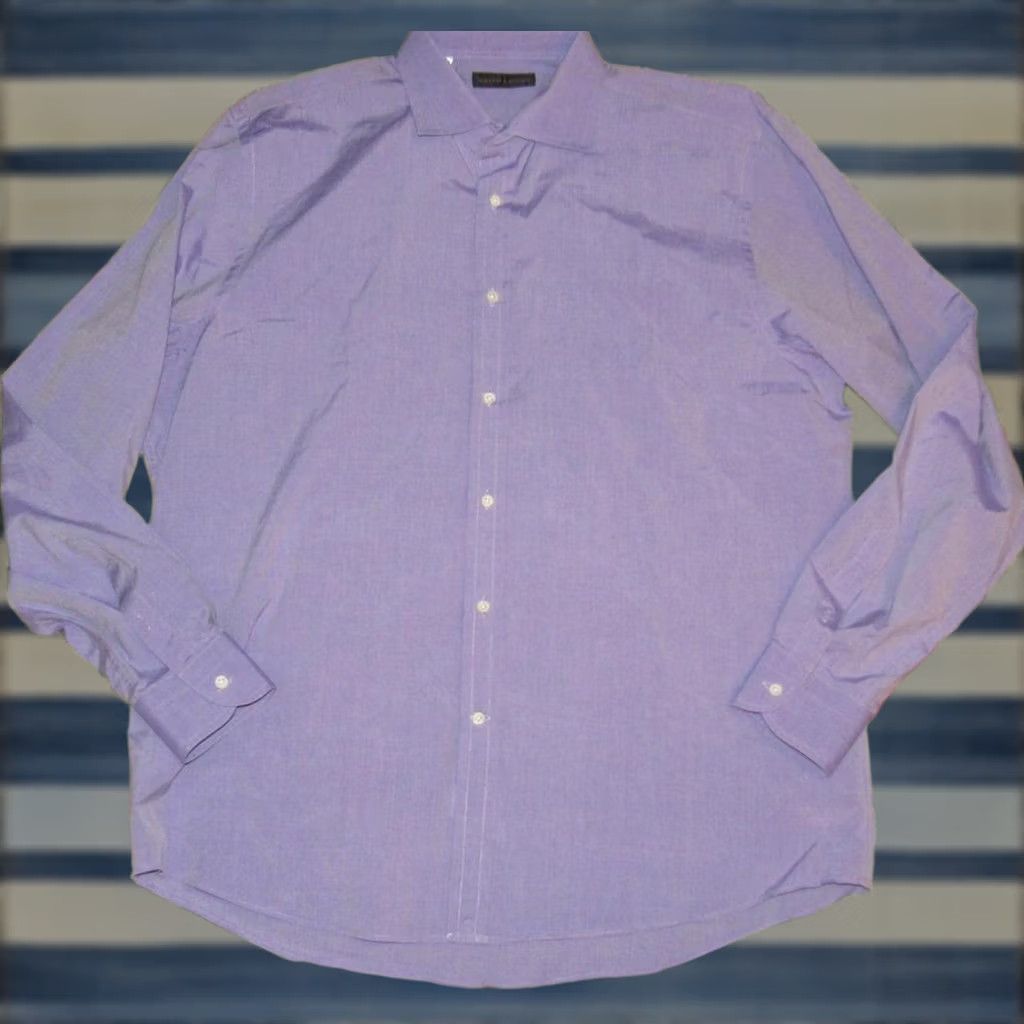 Polo RALPH LAUREN Black Label Long Sleeve Button Down Shirt 17.5 Mens Dress Shirt XS-EN