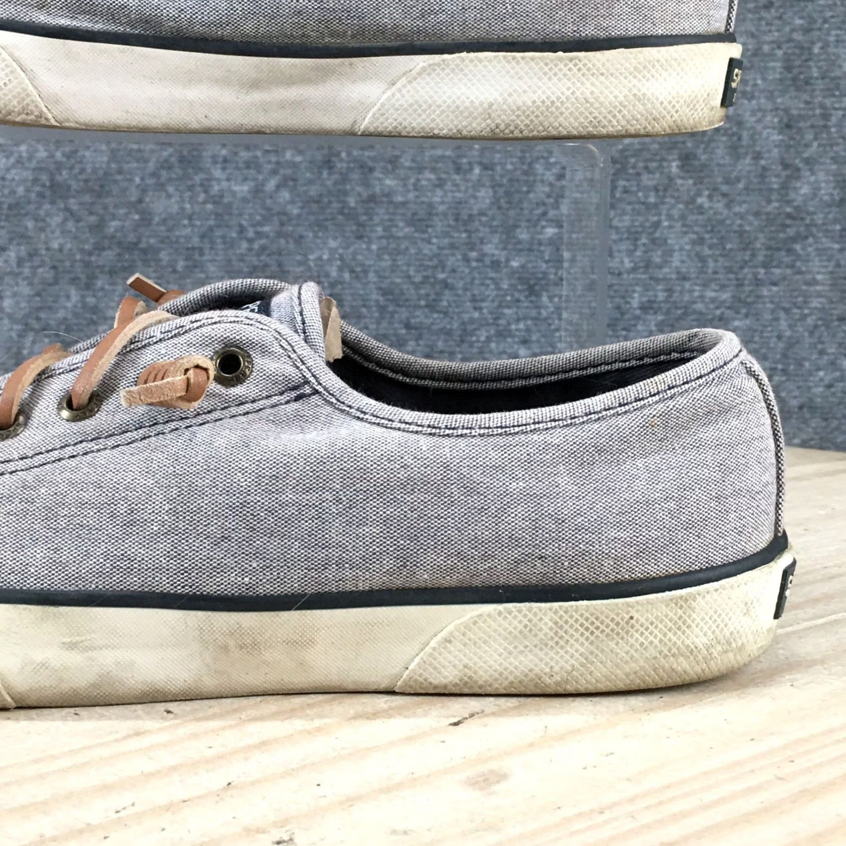 Sperry Sperry Top Sider Shoes Womens 7M Pier View Sneakers Gray Canvas Low Top Size M / US 6-8 / IT 42-44 - 3 Thumbnail