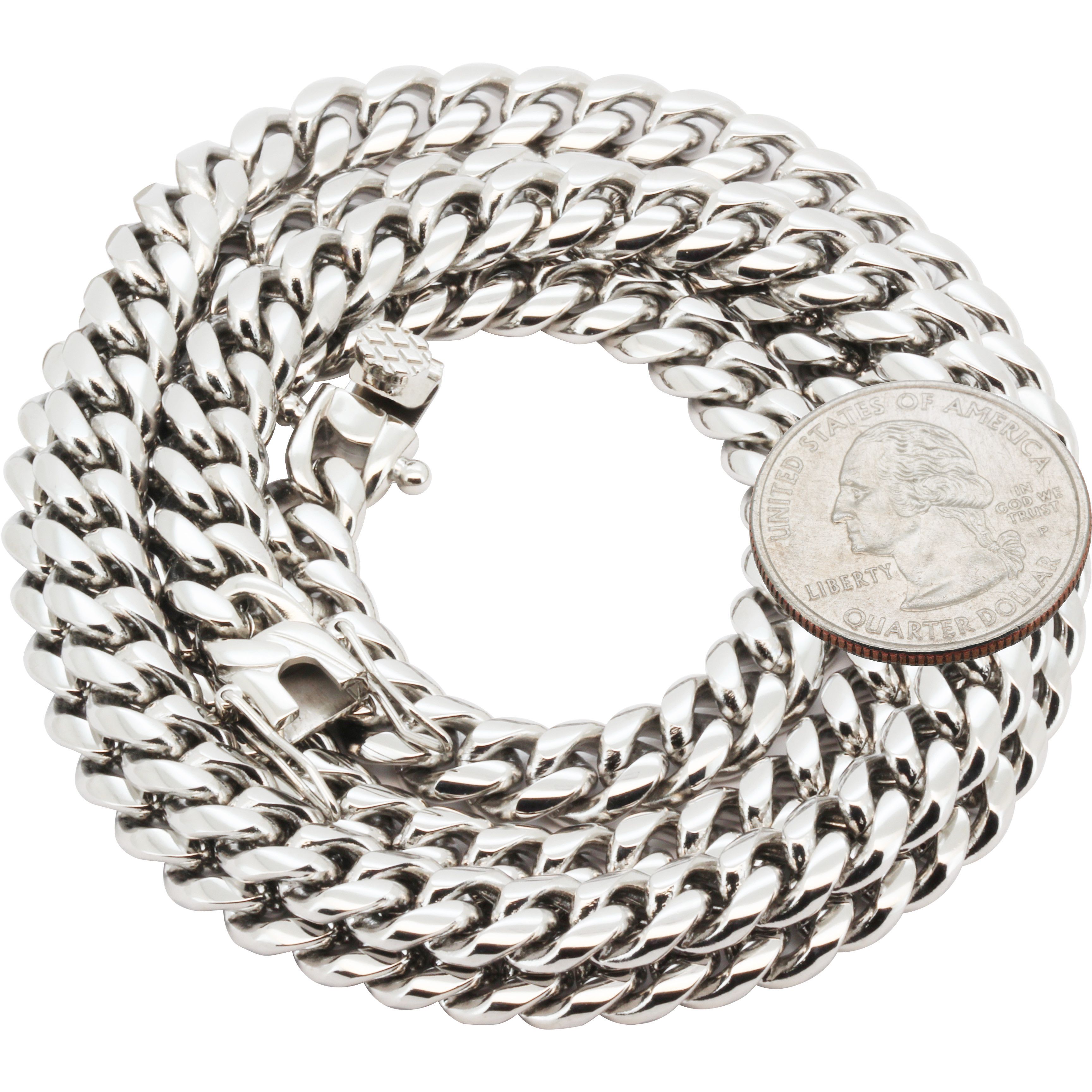 Other 316L Stainless Steel 8mm Miami Cuban Link Chain Necklace 24" Size ONE SIZE - 2 Thumbnail