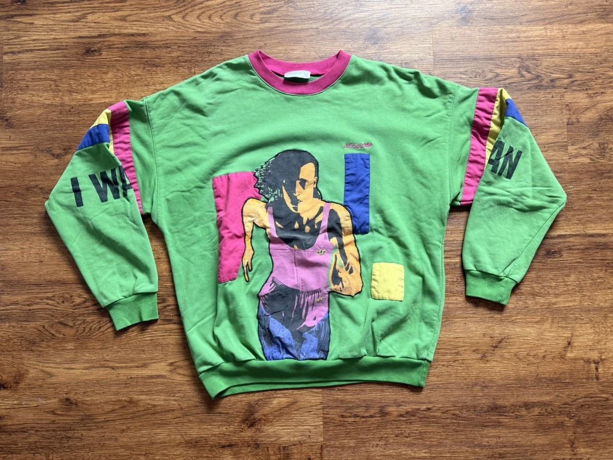 Adidas Rare Vintage Adidas I Want I Can Collector Sweatshirt 80s Size US L / EU 52-54 / 3 - 1 Thumbnail