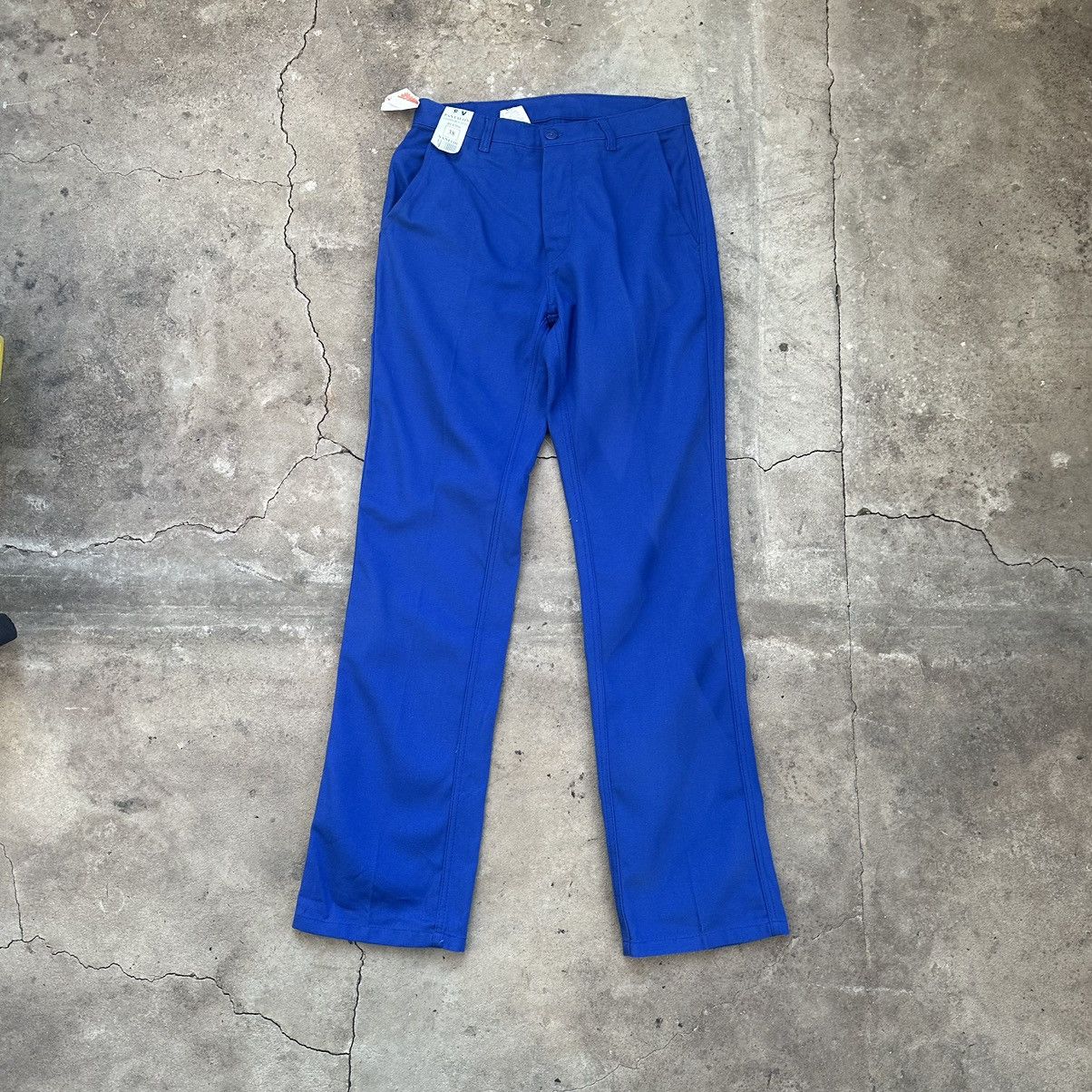 Other 1970ʼs Vintage French utility HBT Sanfor Cotton Work Pants Size US 30 / EU 46 - 1 Thumbnail
