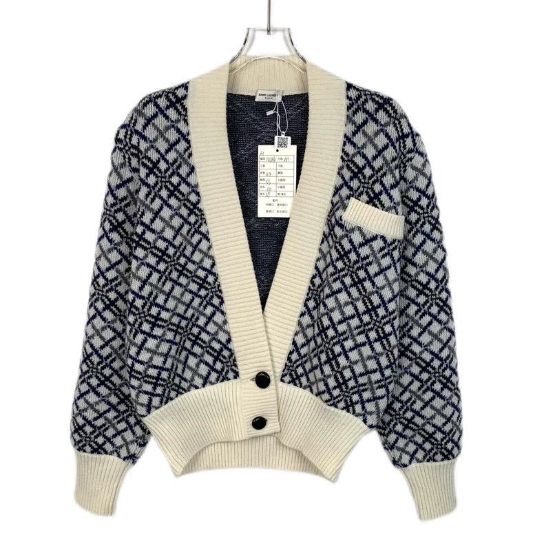 Saint Laurent Wool Knit Cardigan Sweater M-2505