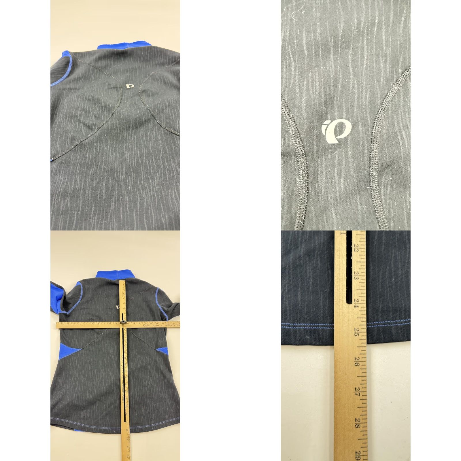 PEARL iZUMi Pearl Izumi Shirt Womens Medium Blue Black Half Zip Pullover Cycling Top Size M / US 6-8 / IT 42-44 - 9 Thumbnail