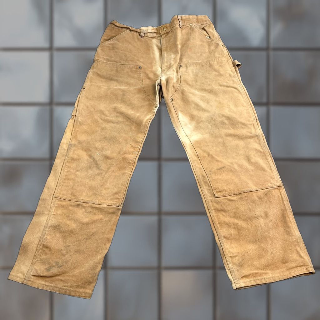 Carhartt Vintage Carhartt Mens Jeans Relaxed Baggy Carpenter 34 32 Double Knee Canvas USA Jeans Mens 34 Size US 34 / EU 50 - 1 Thumbnail