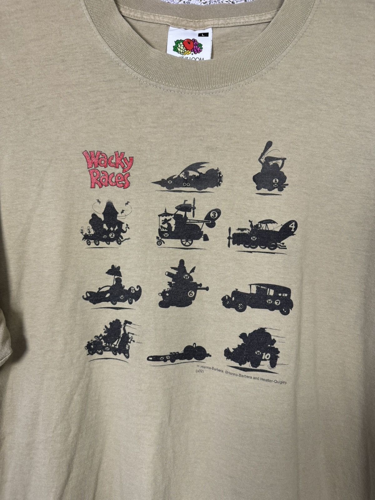 Cartoon Network × Fruit Of The Loom Wacky Races Hanna Barbera Vintage 2002 T-Shirt Large Size US L / EU 52-54 / 3 - 5 Thumbnail