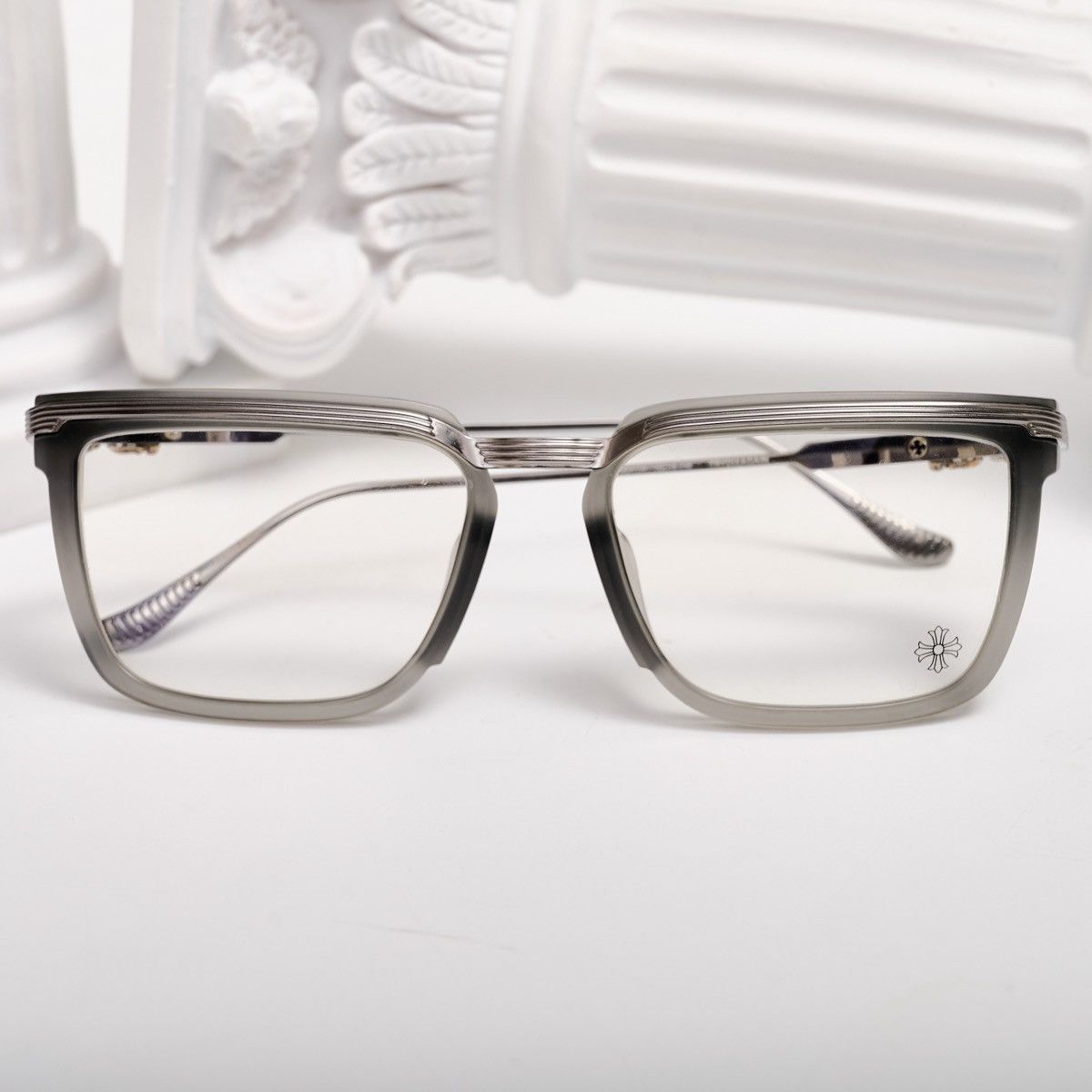 Chrome Hearts CHROME HEARTS TRYDIXAGAIN MATTE GRAY GLASSES Size ONE SIZE - 6 Thumbnail