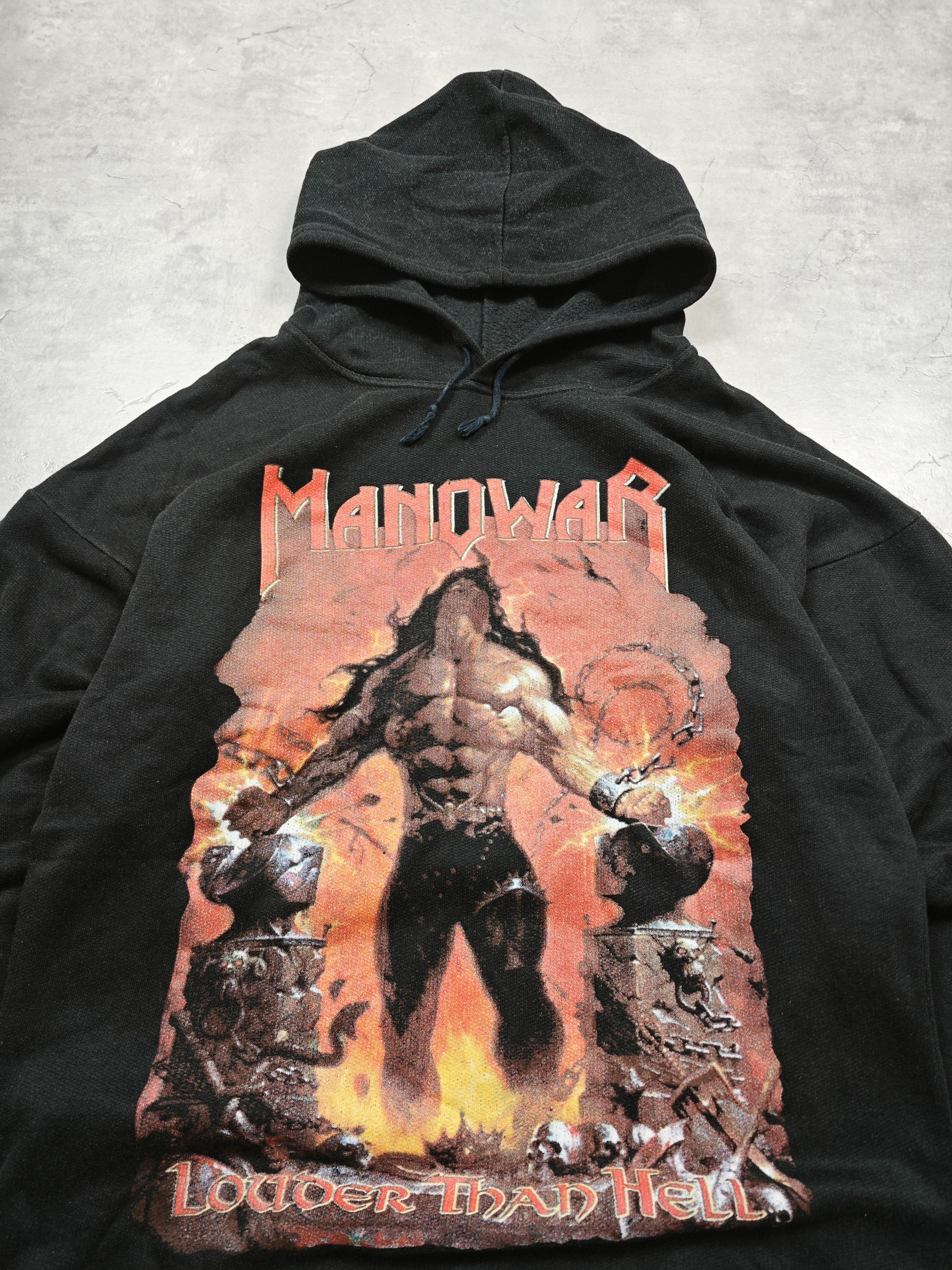 Vintage Manowar Vintage Bootleg Hoodie Size US M / EU 48-50 / 2 - 2 Thumbnail
