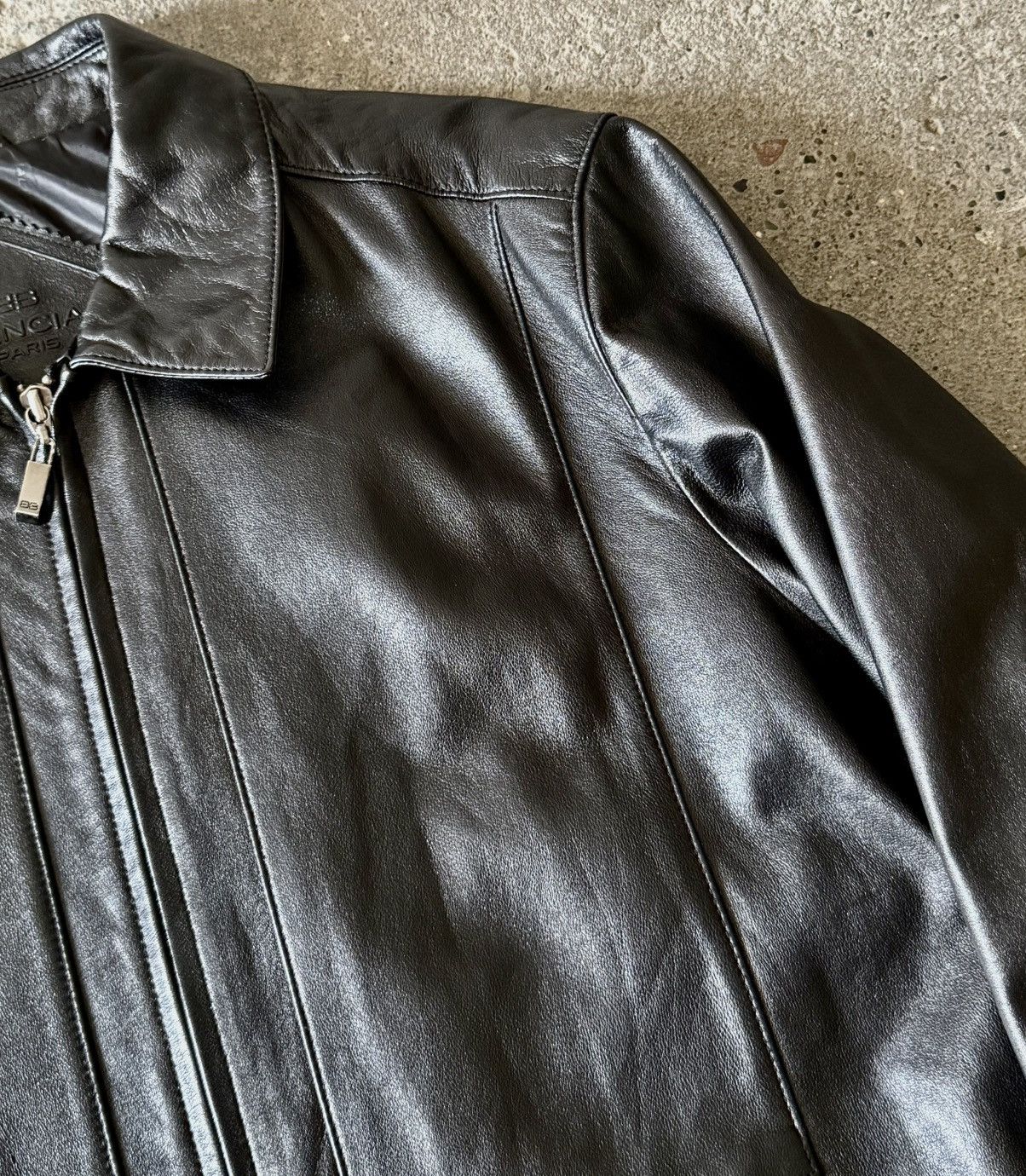 Balenciaga Balenciaga - 1997 -Nicolas Ghesquière -Zip Up Leather Jacket Size US L / EU 52-54 / 3 - 7 Thumbnail